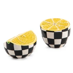 MacKenzie-Childs Lemon Salt  Pepper Set| Spring|Serveware
