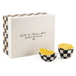 MacKenzie-Childs Lemon Salt Pepper Set| Spring|Serveware