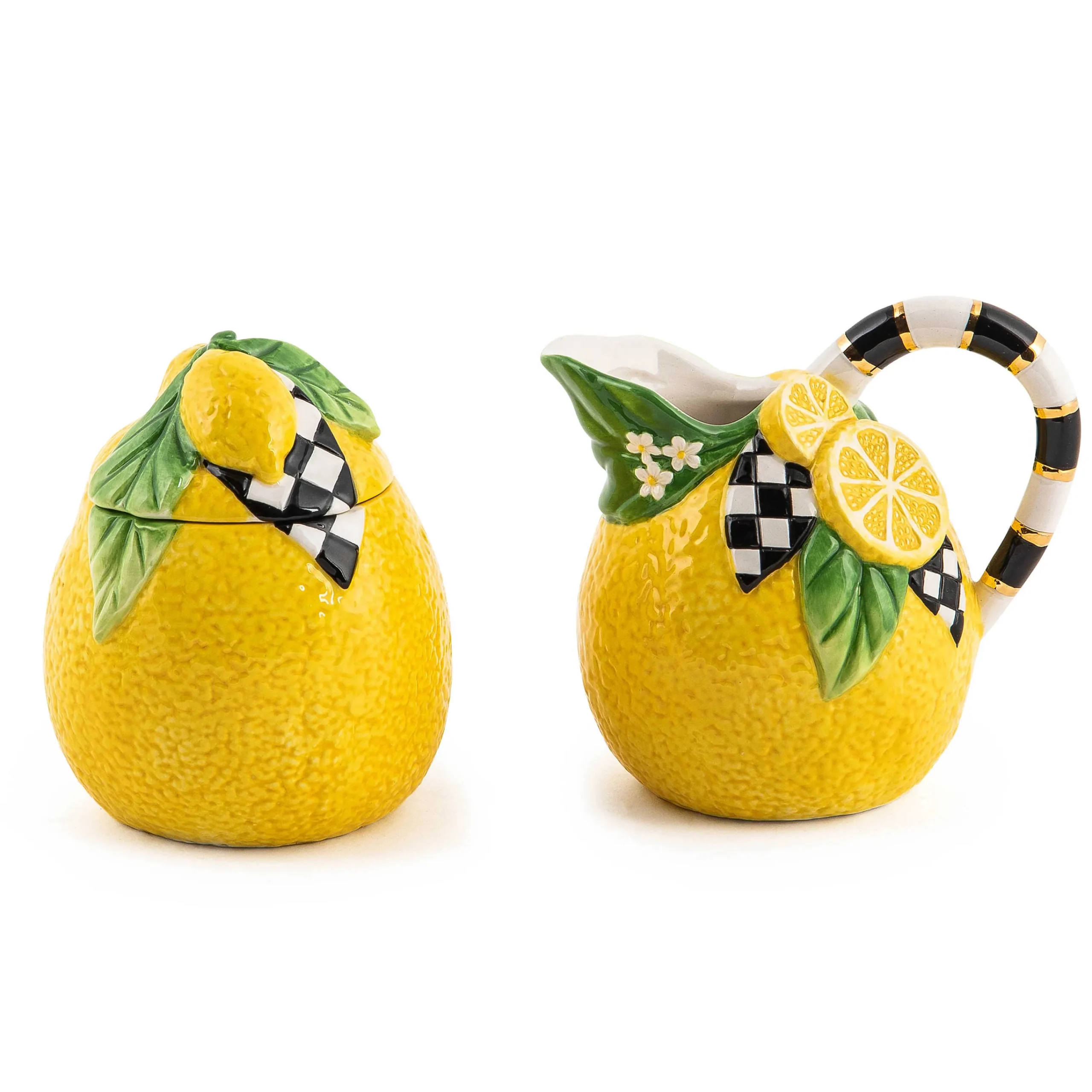 MacKenzie-Childs Lemon Sugar Creamer Set| Spring|The Coffee Shop