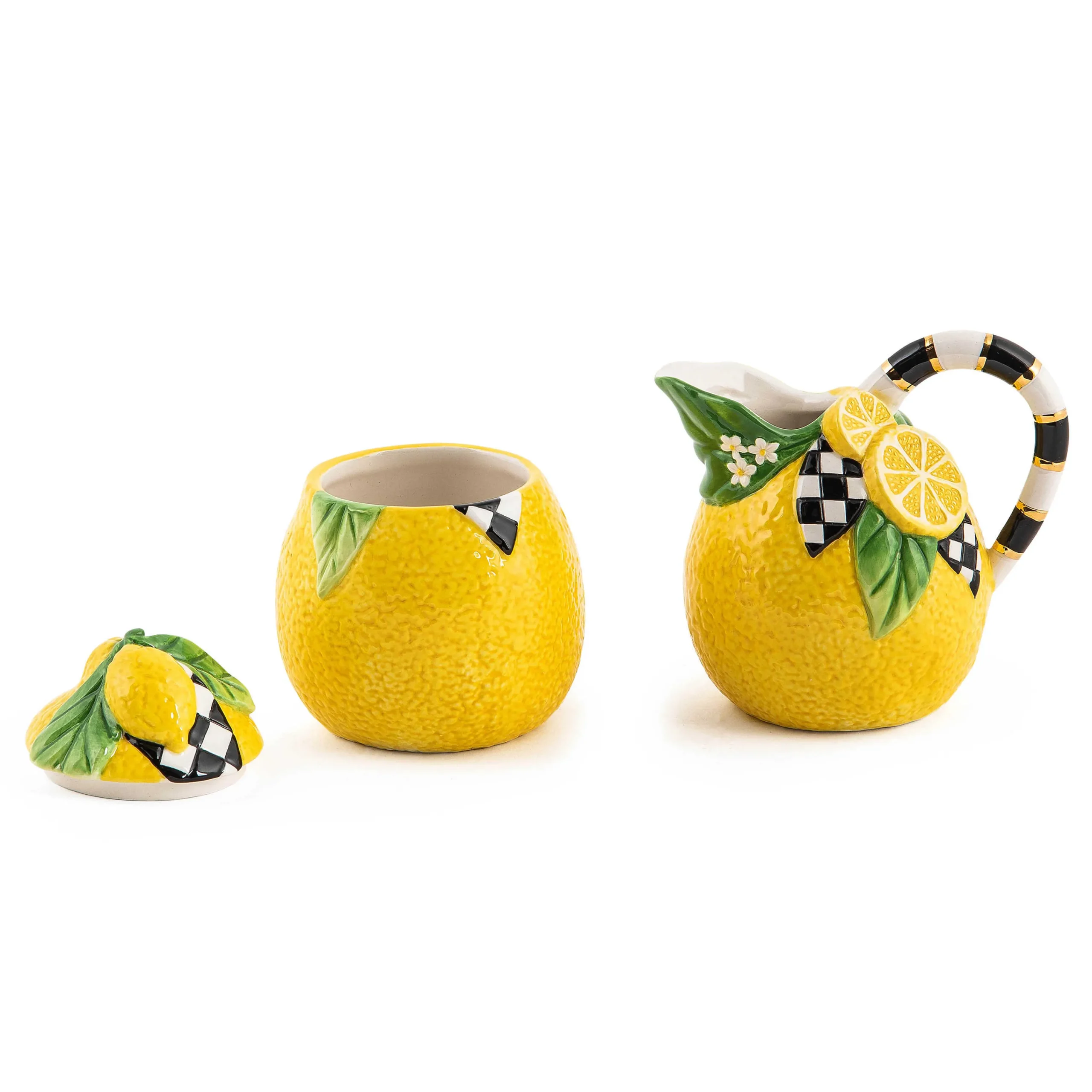 MacKenzie-Childs Lemon Sugar Creamer Set| Spring|The Coffee Shop