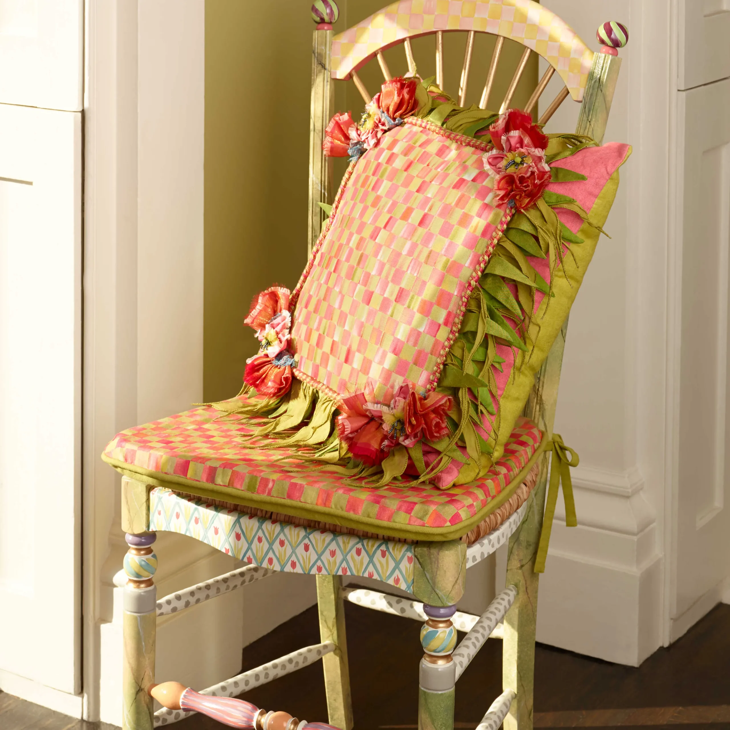 MacKenzie-Childs Light Flower Basket Side Chair| Dining Room & Kitchen