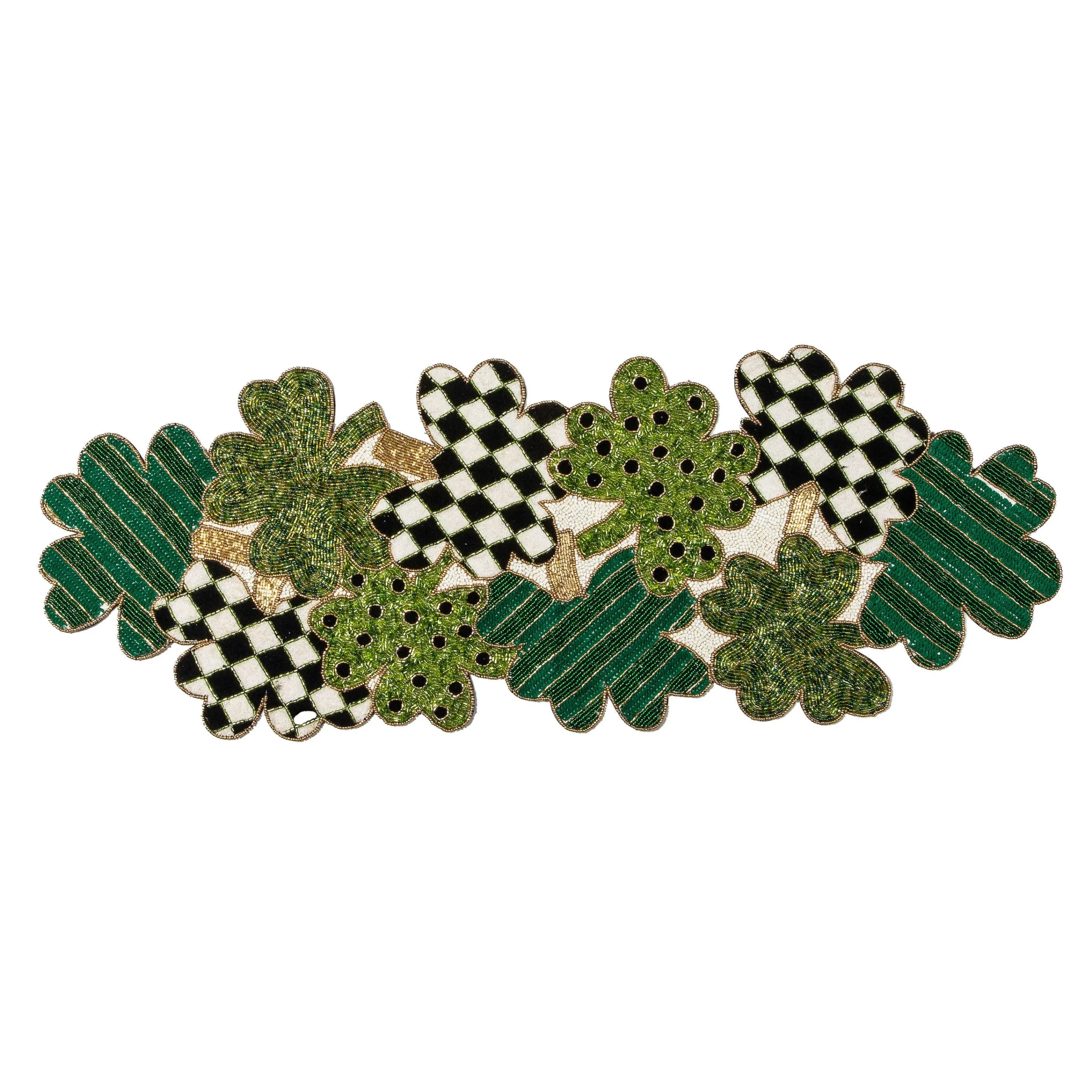MacKenzie-Childs Lucky Clover Beaded Runner| Spring|Kitchen & Table Linens