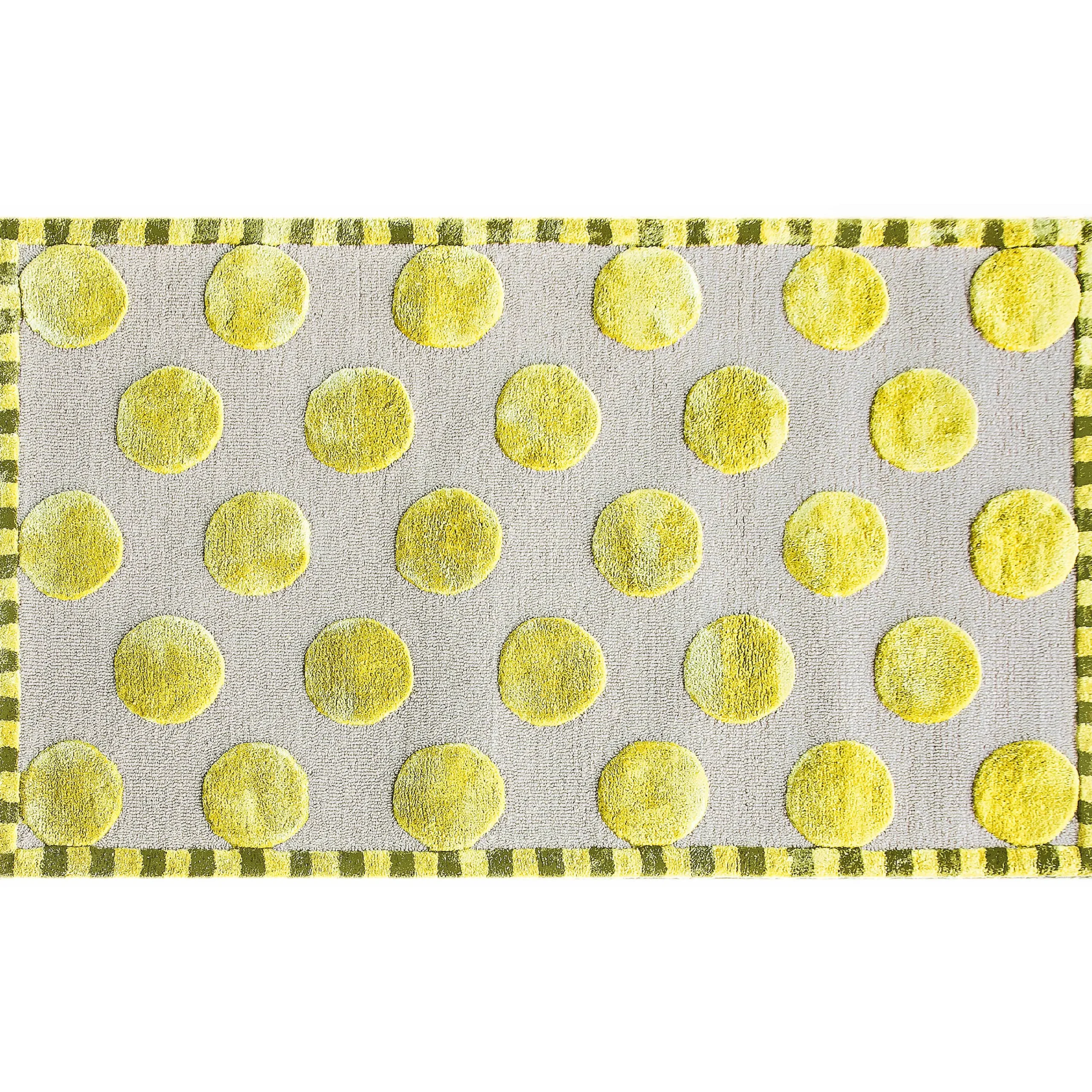 MacKenzie-Childs Macro Dot Chartreuse Rug - 3' x 5'| Rugs