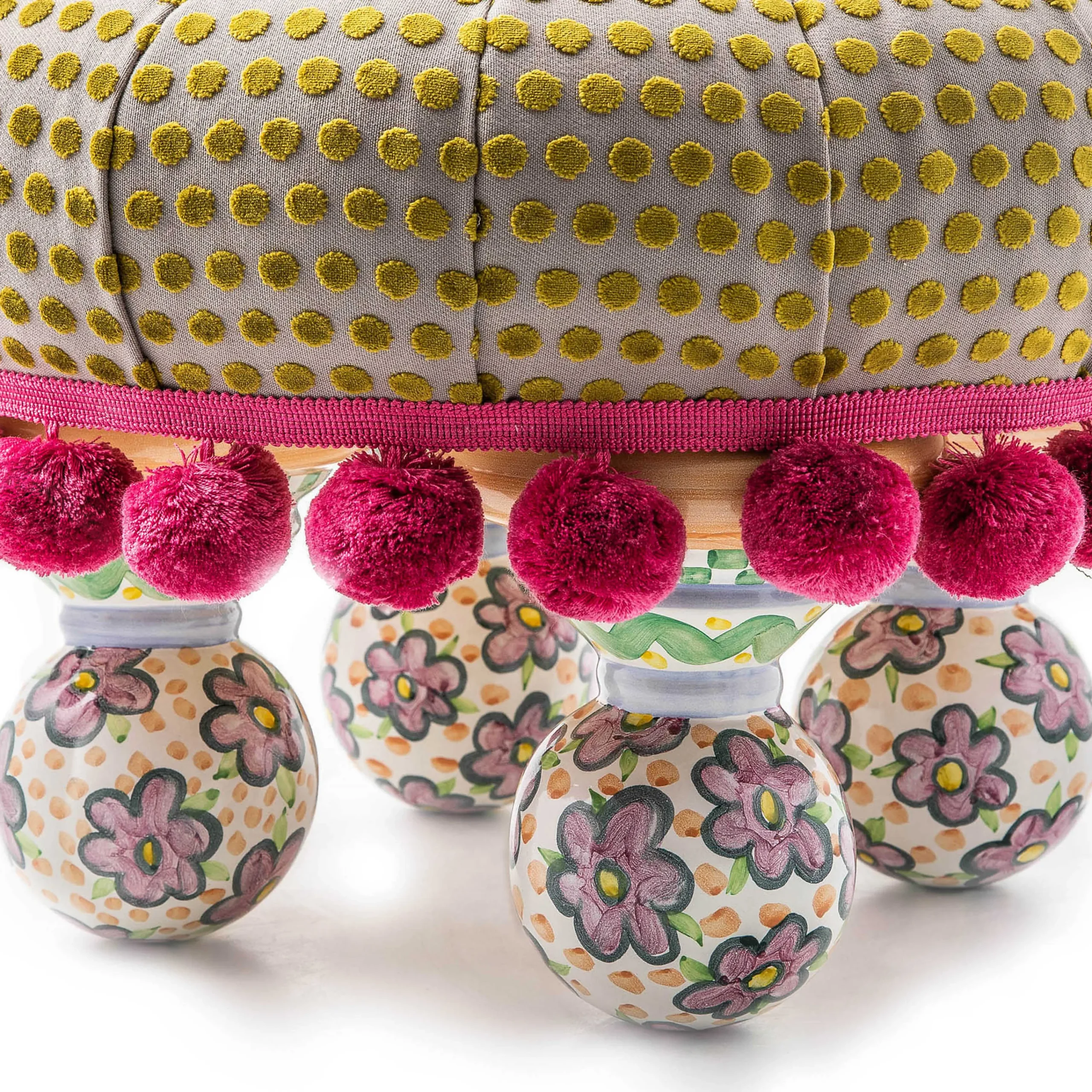 MacKenzie-Childs Magnifique Tuffet| Living Room
