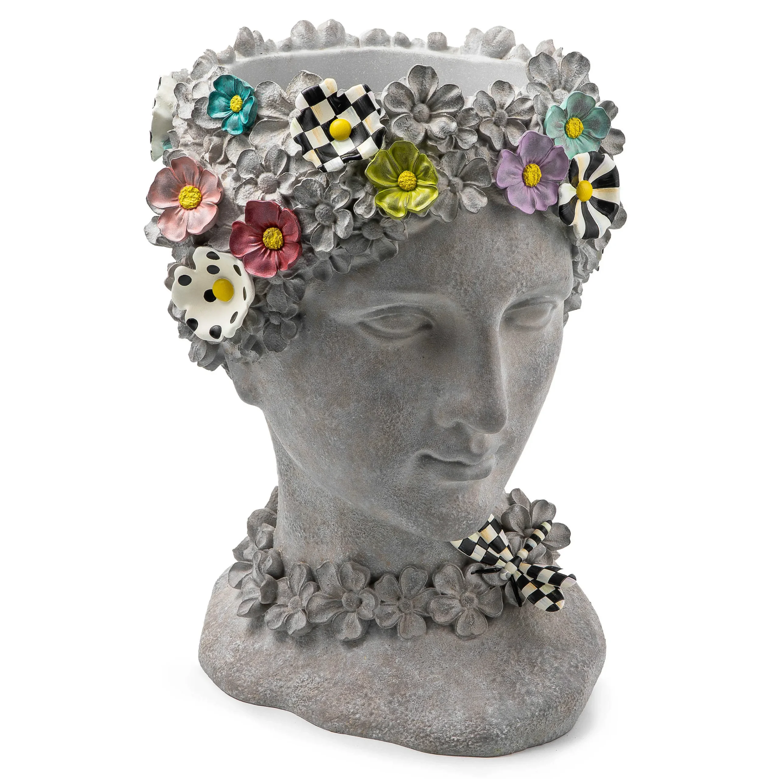 MacKenzie-Childs Maia Large Bust Planter| Spring|Greenery & Florals