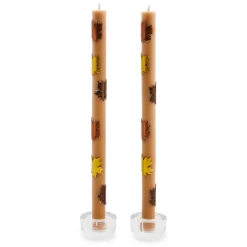 MacKenzie-Childs Maple Leaf Brown Dinner Candles, Set of 2| The Fall Shop|Candles & Fragrances