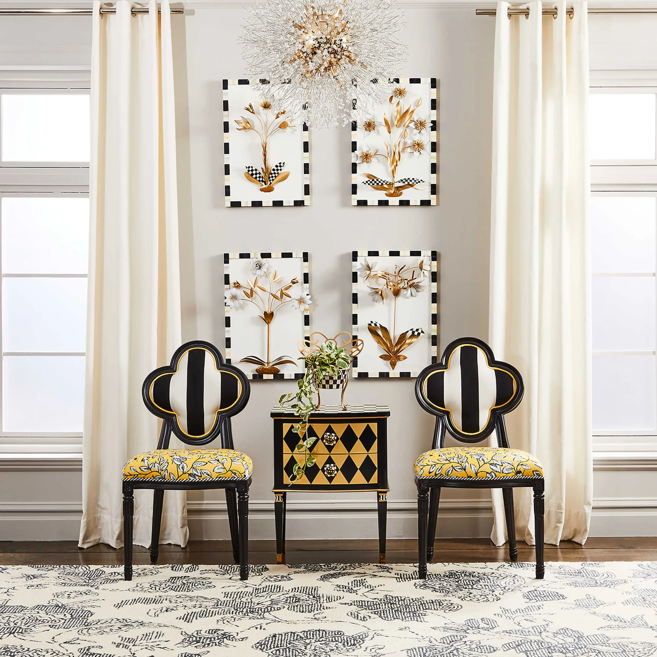 MacKenzie-Childs Marquee Daisy Wall Art| Room Accents