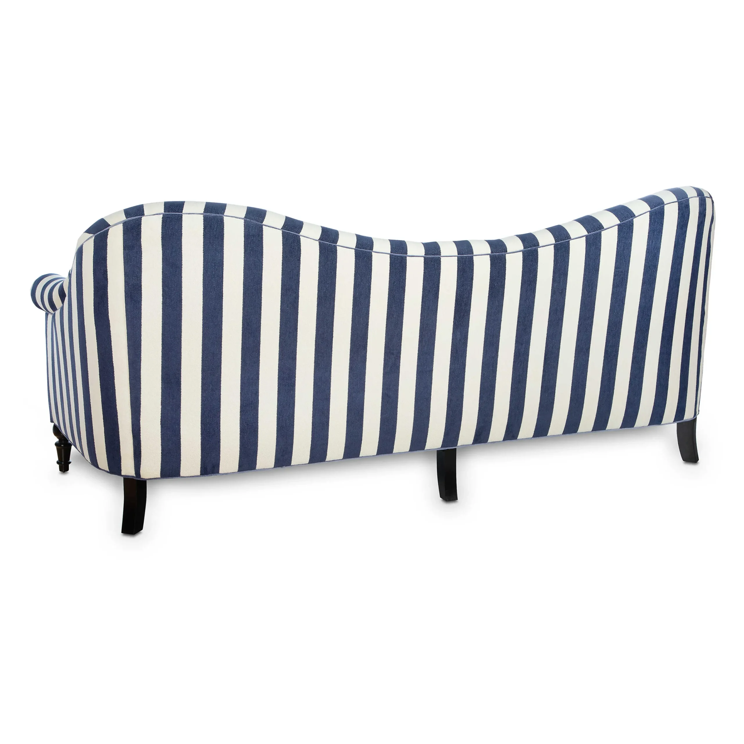 MacKenzie-Childs Marquee Navy Stripe Chenille Sofa| Living Room