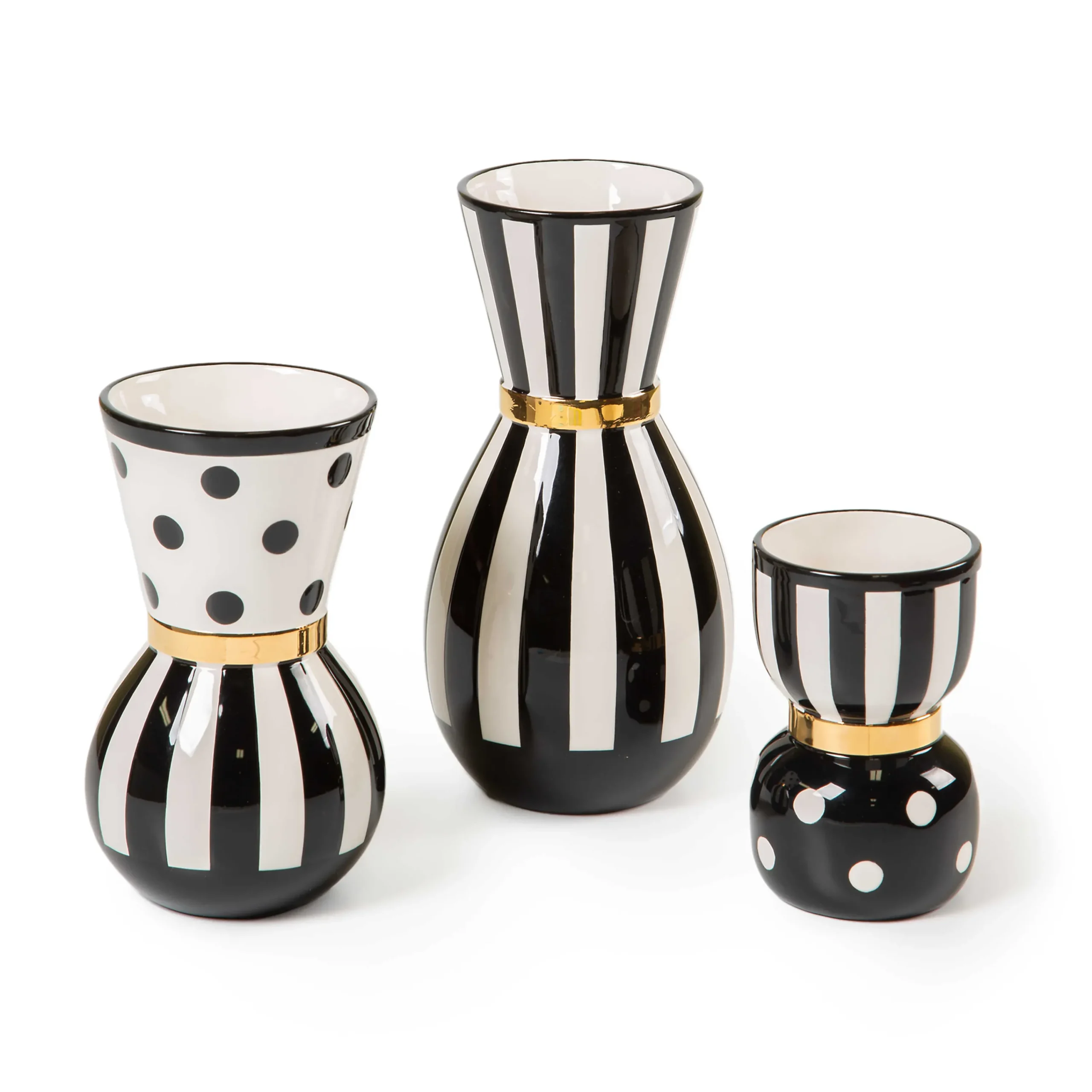 MacKenzie-Childs Marquee Vases, Set of 3| Room Accents