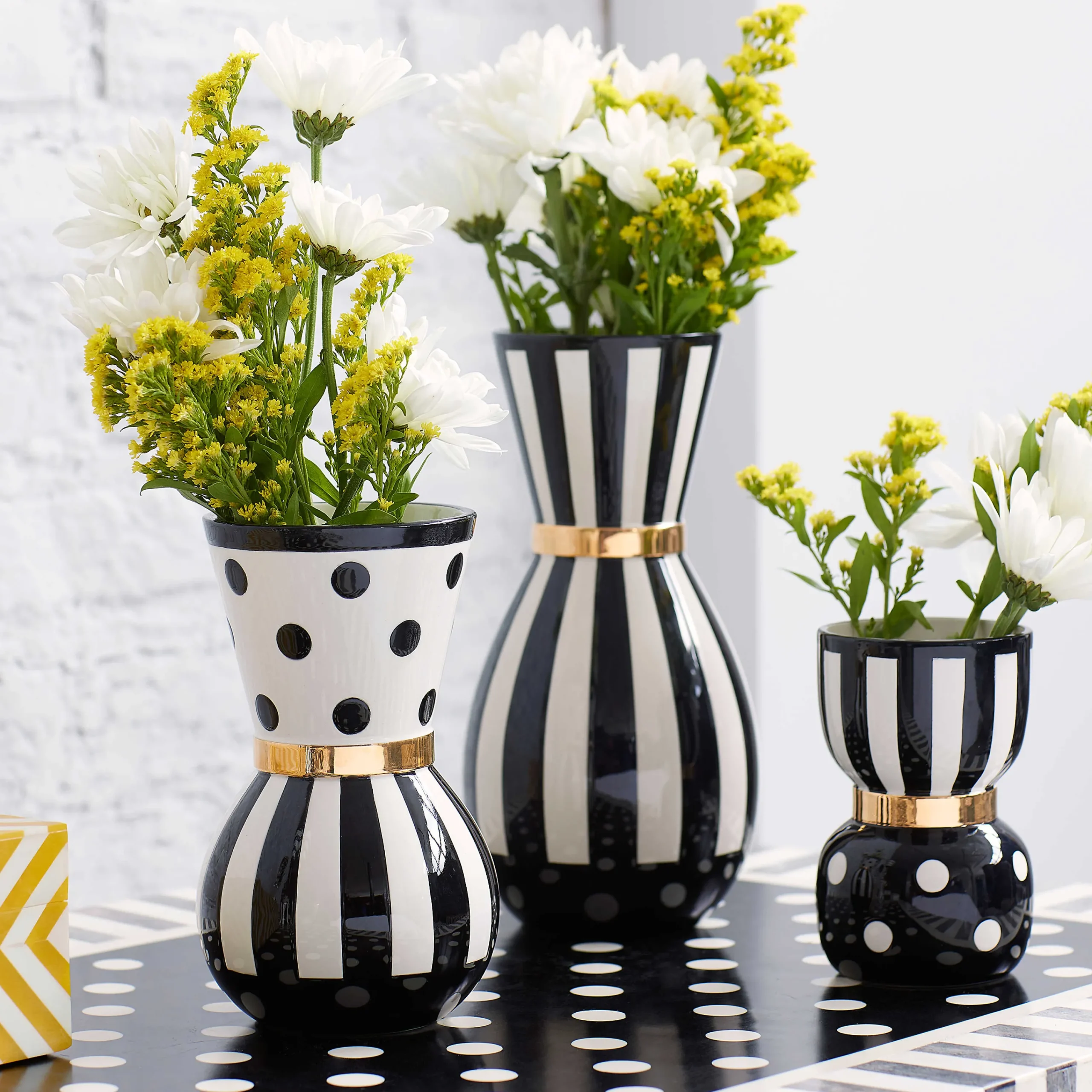 MacKenzie-Childs Marquee Vases, Set of 3| Room Accents