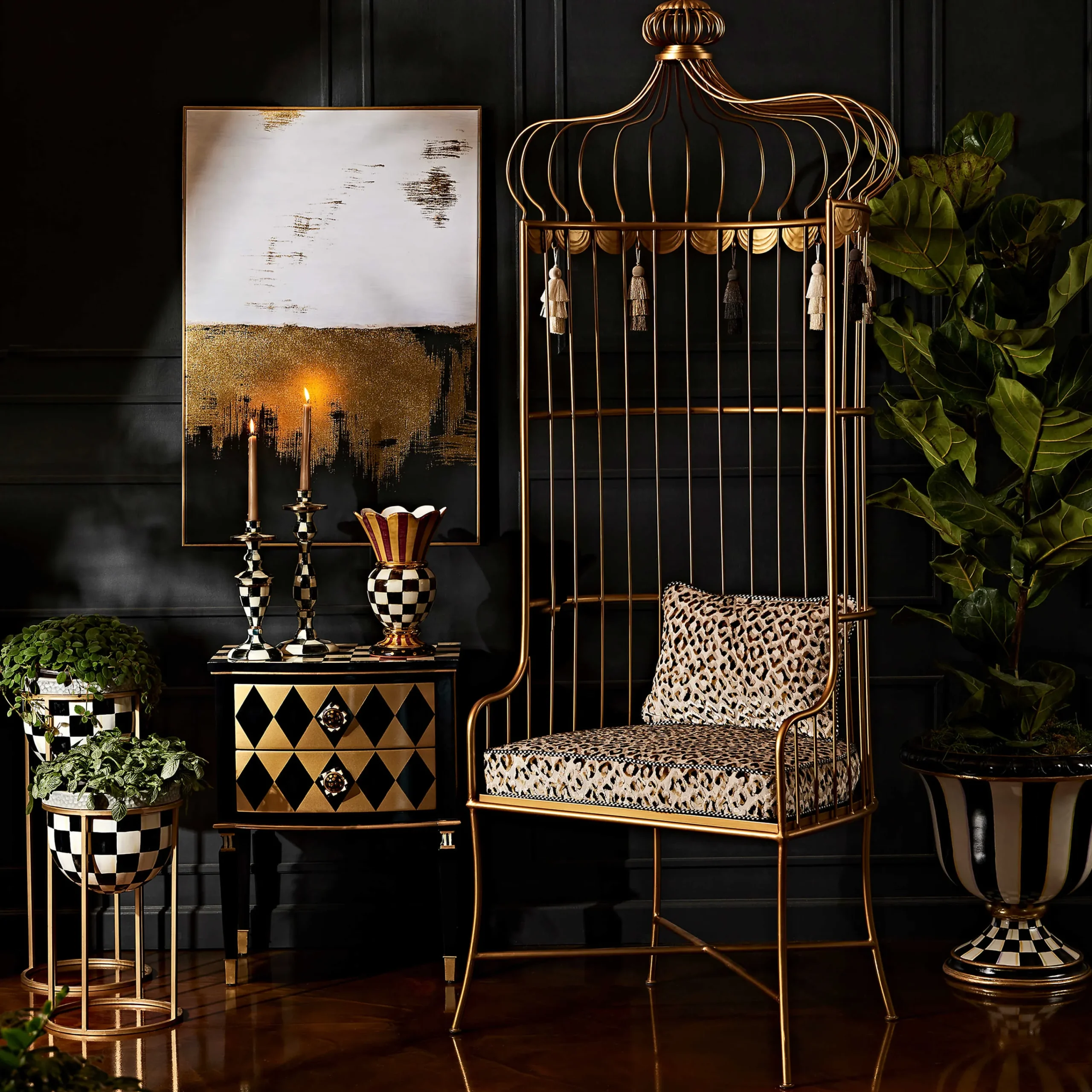 MacKenzie-Childs Masquerade Accent Chest| Storage Furniture