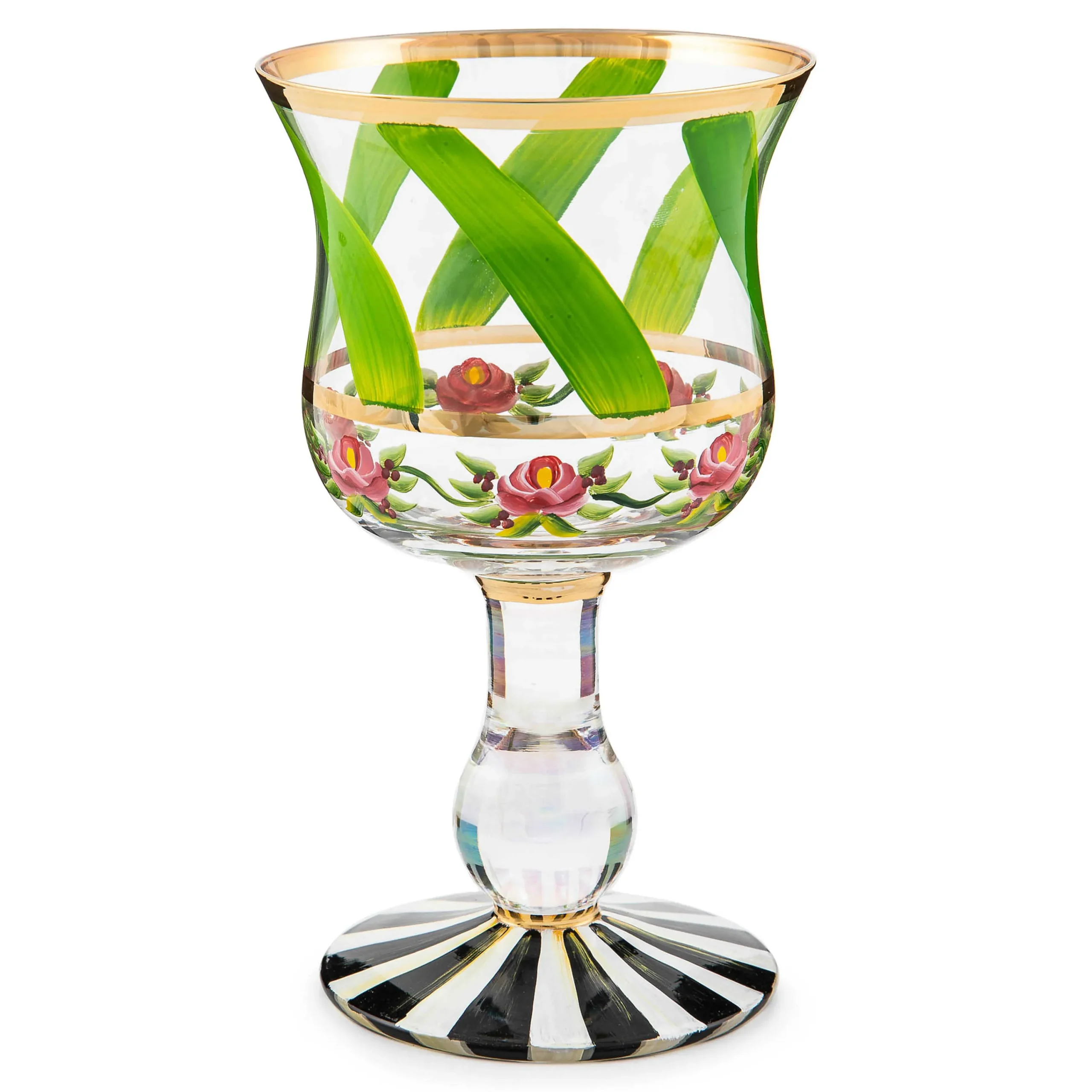 MacKenzie-Childs Maypole Leaf Wine Glass| Drinkware|Bar Entertaining