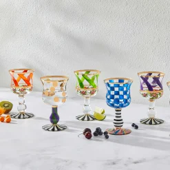 MacKenzie-Childs Maypole Leaf Wine Glass| Drinkware|Bar Entertaining