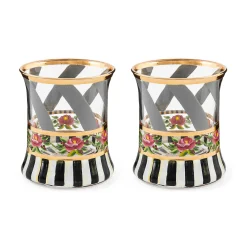 MacKenzie-Childs Maypole Sterling Tumbler Glass, Set of 2| Drinkware