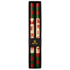 MacKenzie-Childs Merry  Bright Dinner Candles, Set of 2| Holiday|Candles & Fragrances
