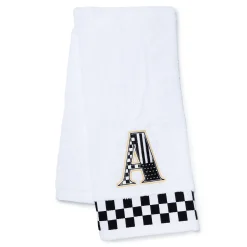MacKenzie-Childs Monogram A Check Hand Towel| Bath & Bath Accessories