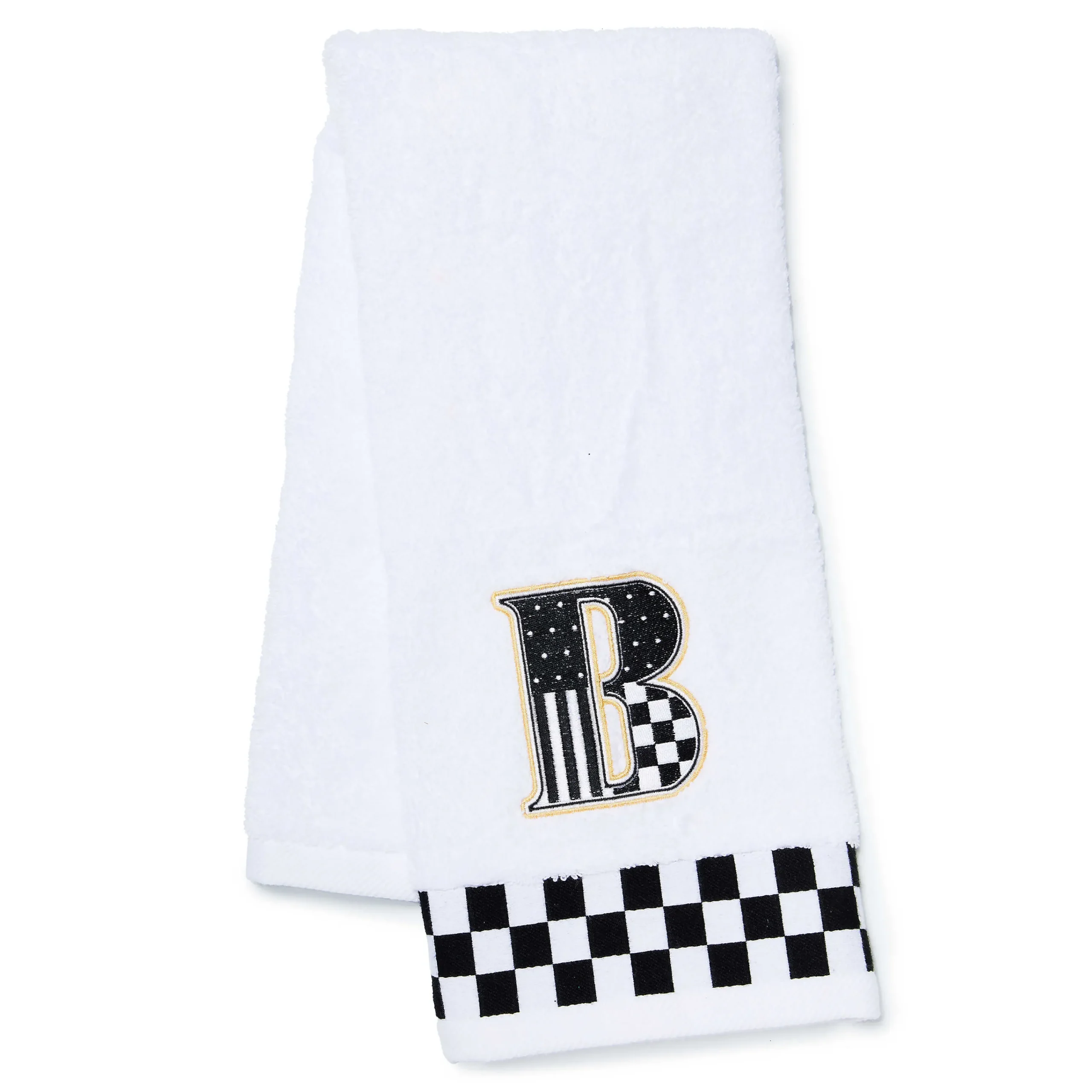 MacKenzie-Childs Monogram B Check Hand Towel| Bath & Bath Accessories