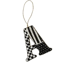 MacKenzie-Childs Monogram Beaded A Ornament| Holiday