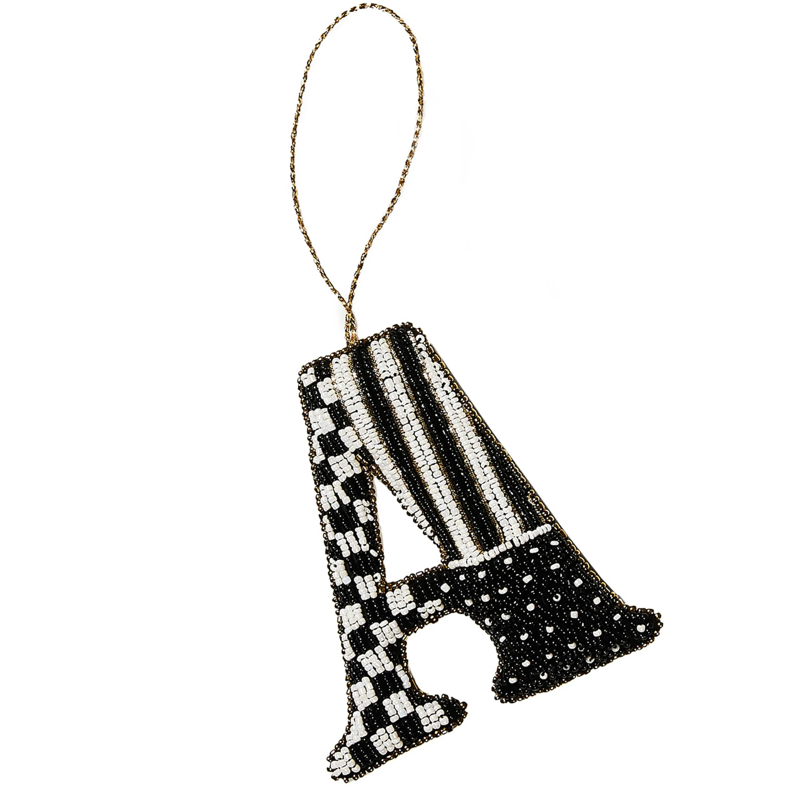 MacKenzie-Childs Monogram Beaded A Ornament| Holiday