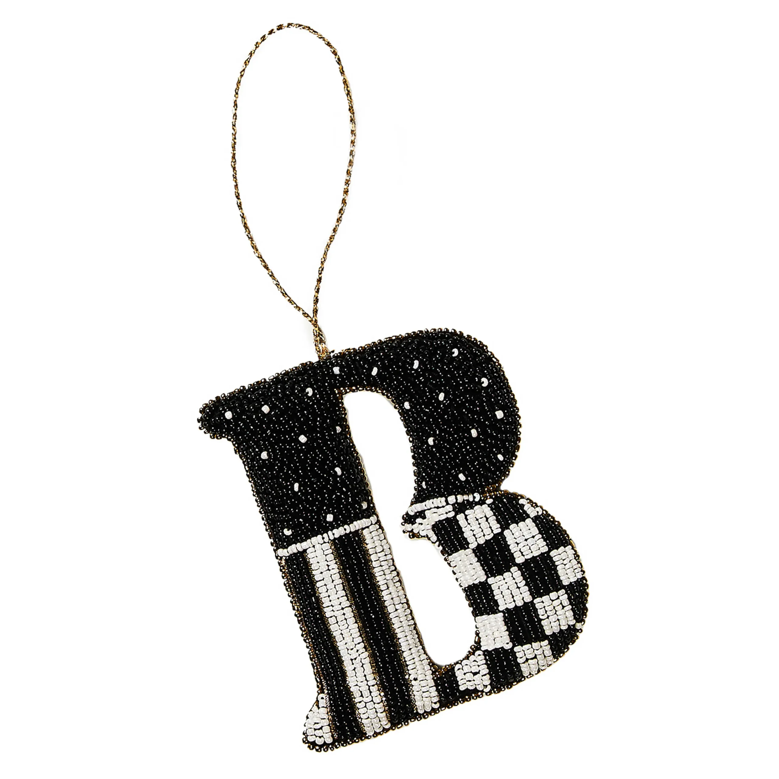 MacKenzie-Childs Monogram Beaded B Ornament| Holiday