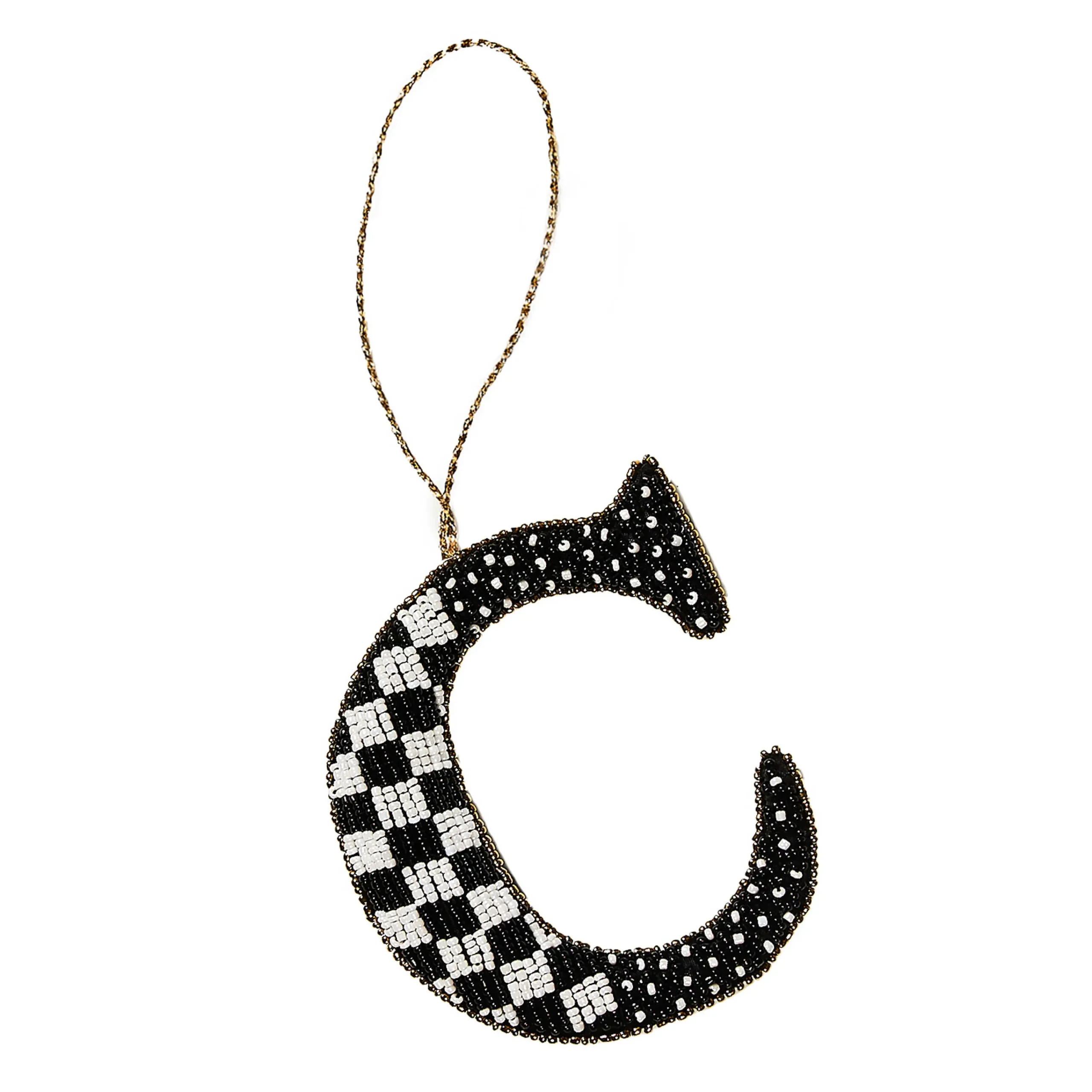 MacKenzie-Childs Monogram Beaded C Ornament| Holiday