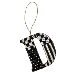 MacKenzie-Childs Monogram Beaded D Ornament| Holiday