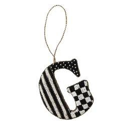 MacKenzie-Childs Monogram Beaded G Ornament| Holiday