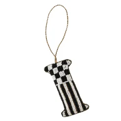 MacKenzie-Childs Monogram Beaded I Ornament| Holiday