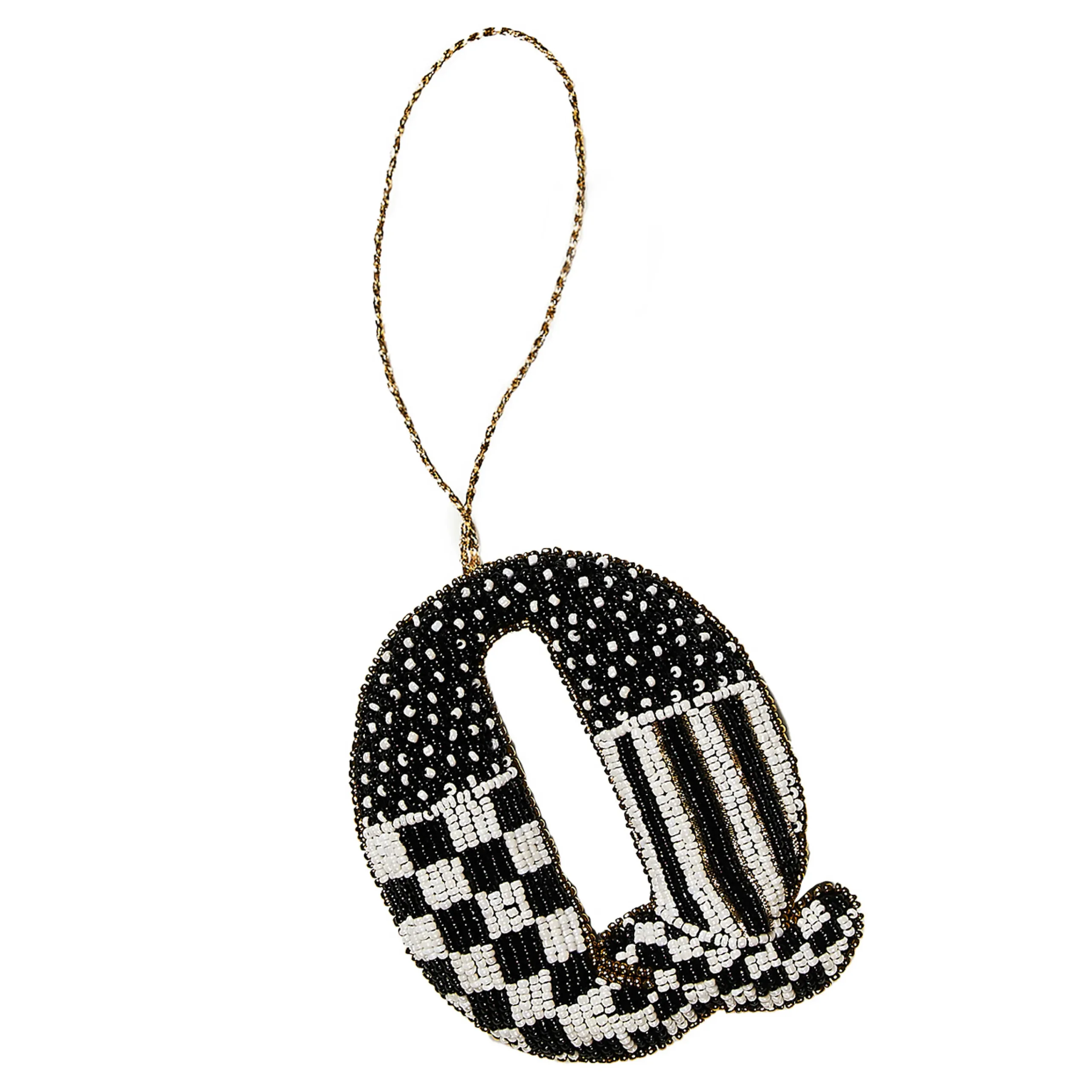 MacKenzie-Childs Monogram Beaded Q Ornament| Holiday