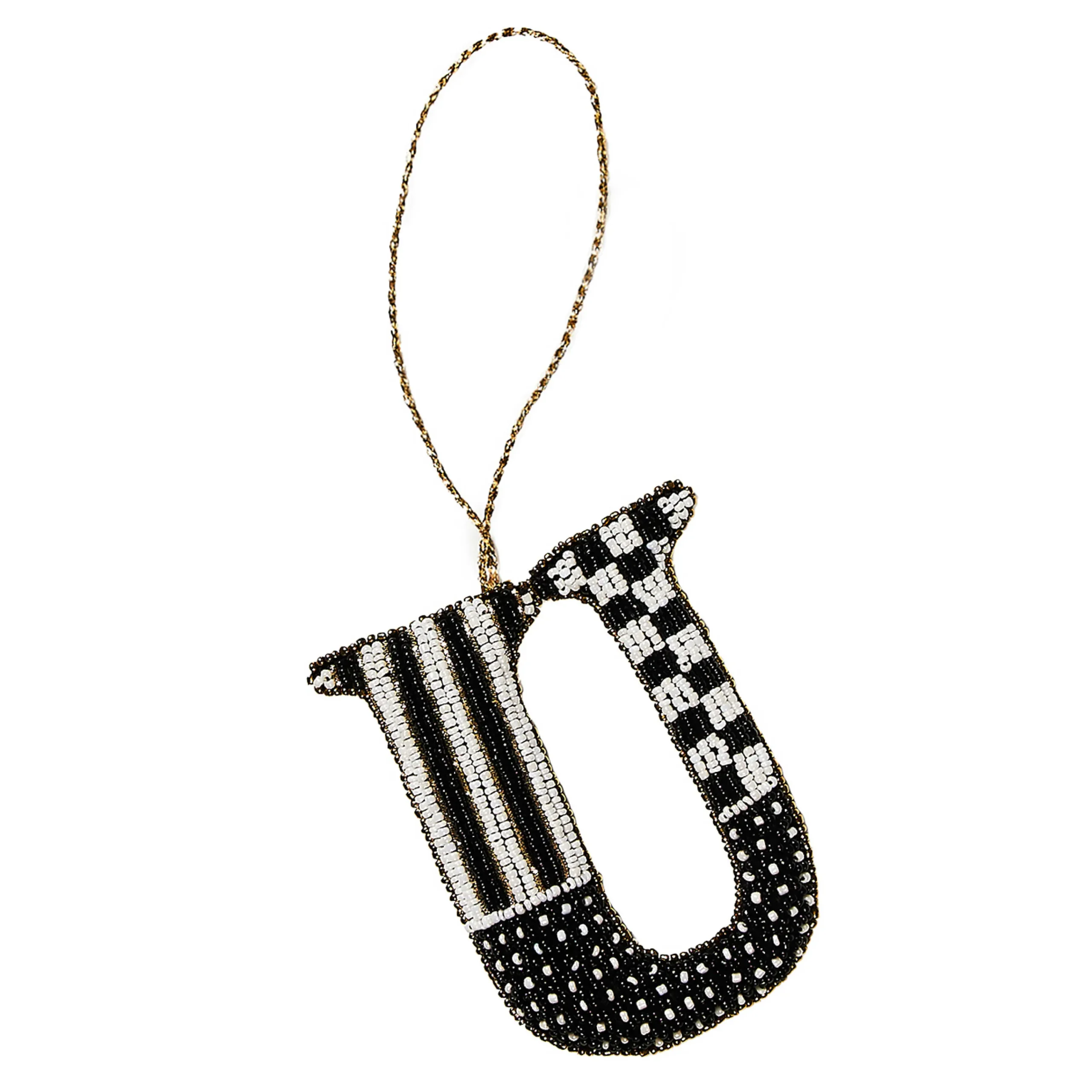 MacKenzie-Childs Monogram Beaded U Ornament| Holiday