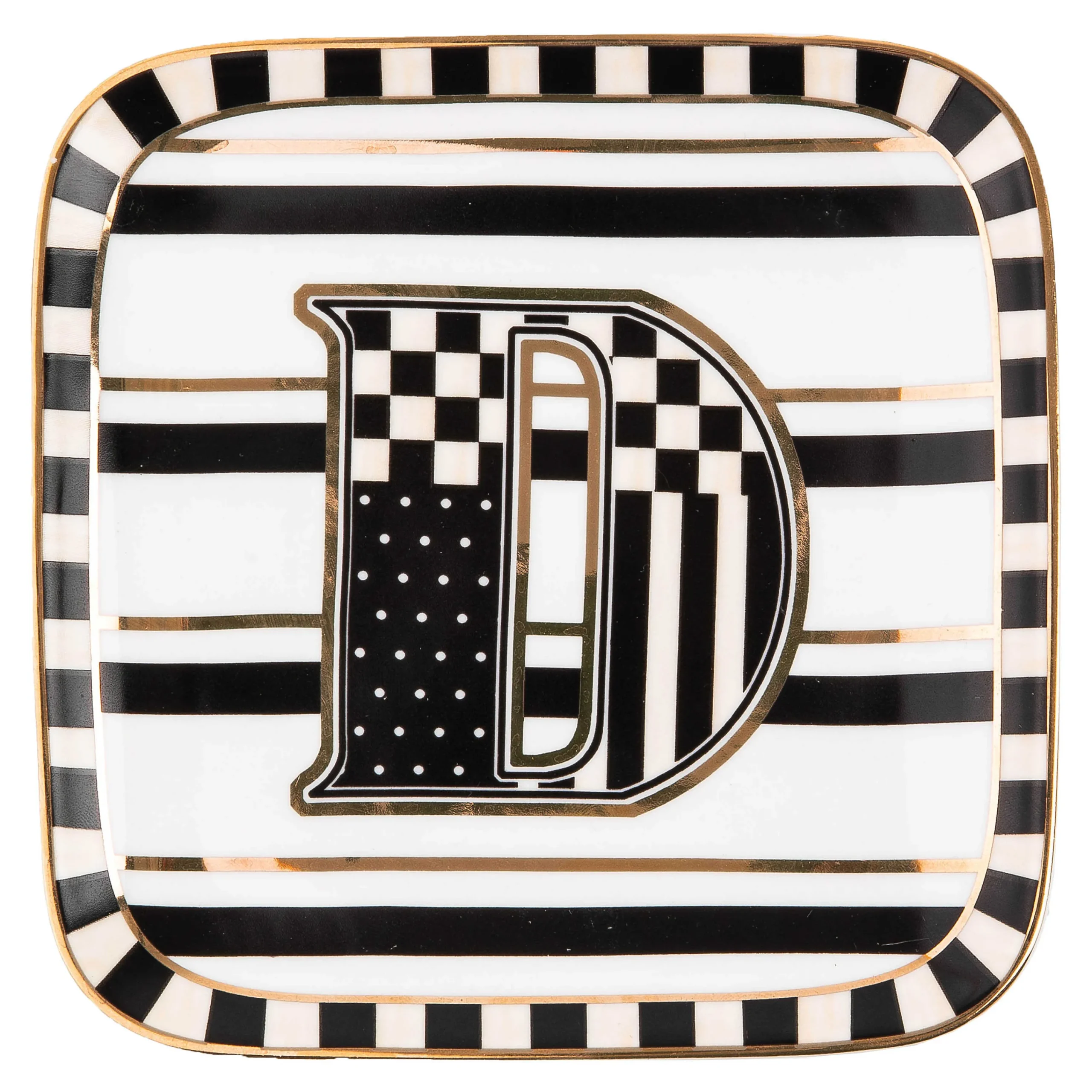 MacKenzie-Childs Monogram Dish - D| Dinnerware & Flatware