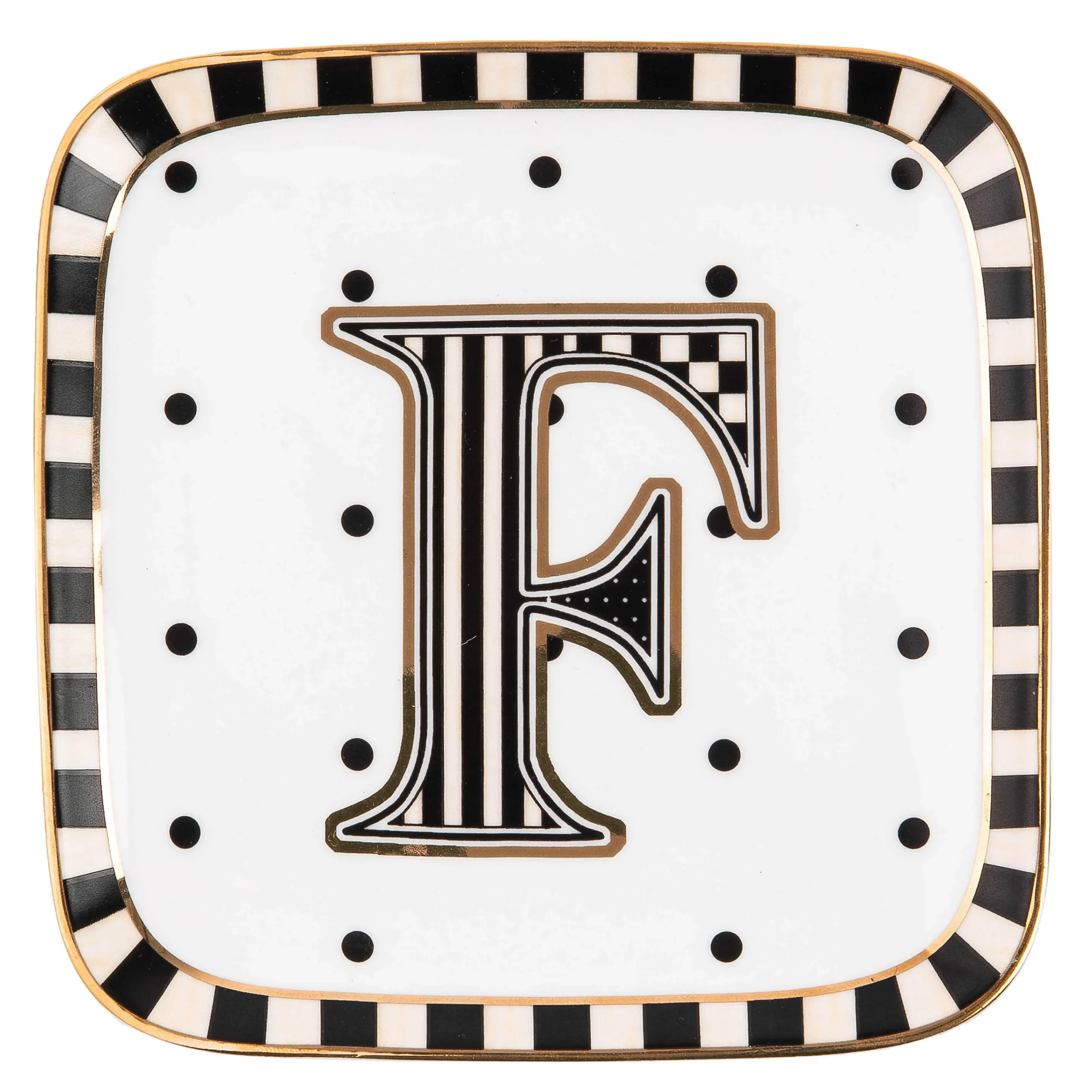 MacKenzie-Childs Monogram Dish - F| Dinnerware & Flatware