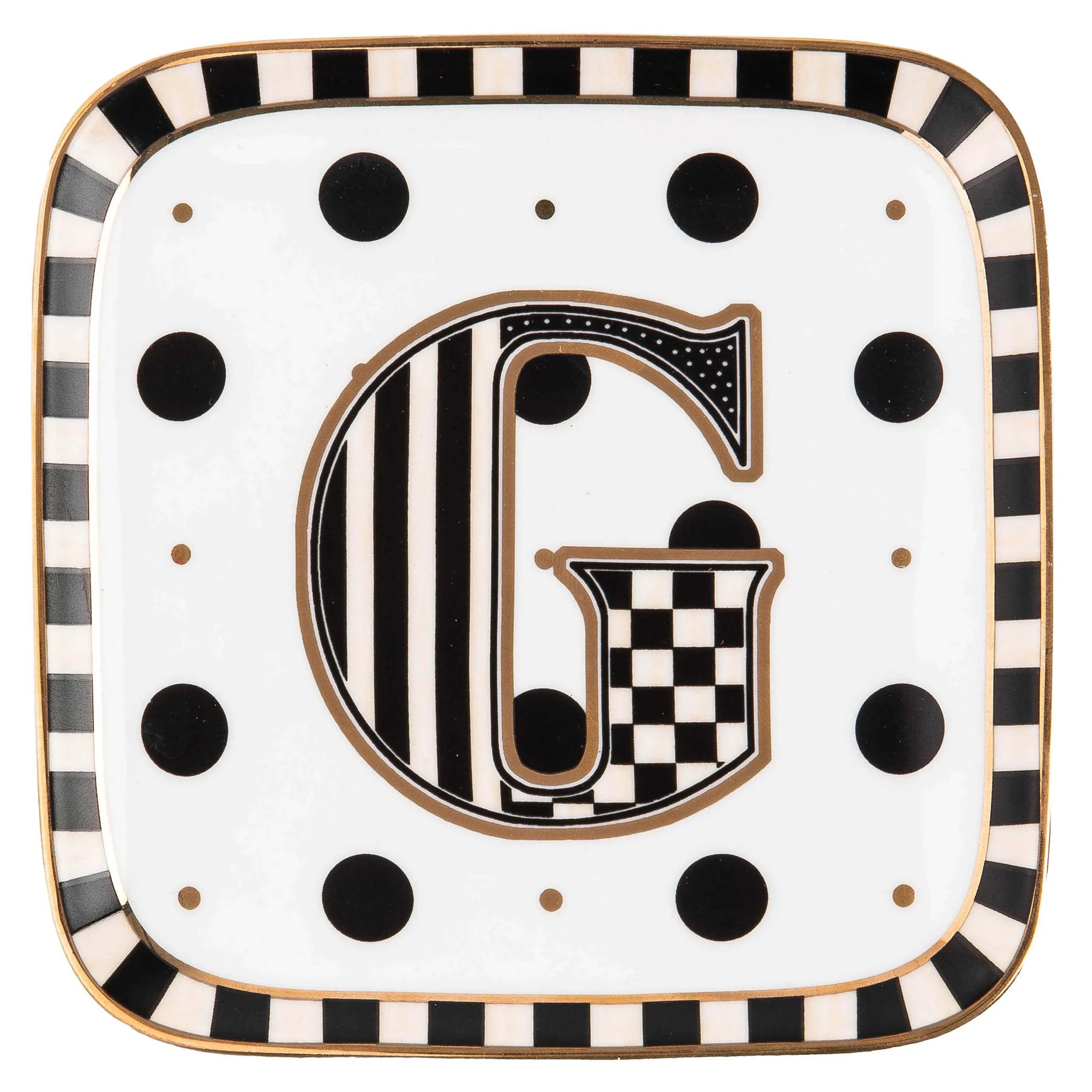 MacKenzie-Childs Monogram Dish - G| Dinnerware & Flatware