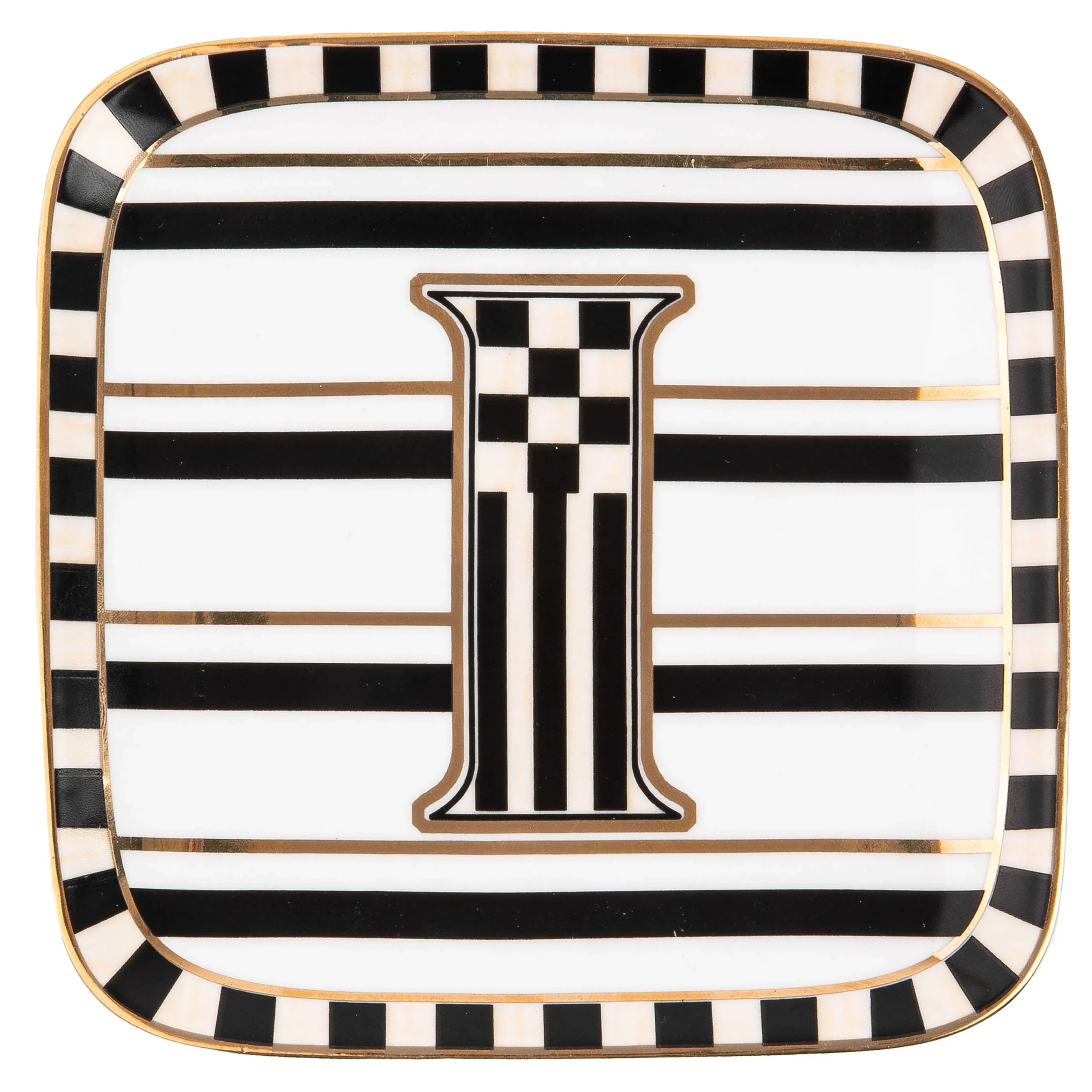 MacKenzie-Childs Monogram Dish - I| Dinnerware & Flatware