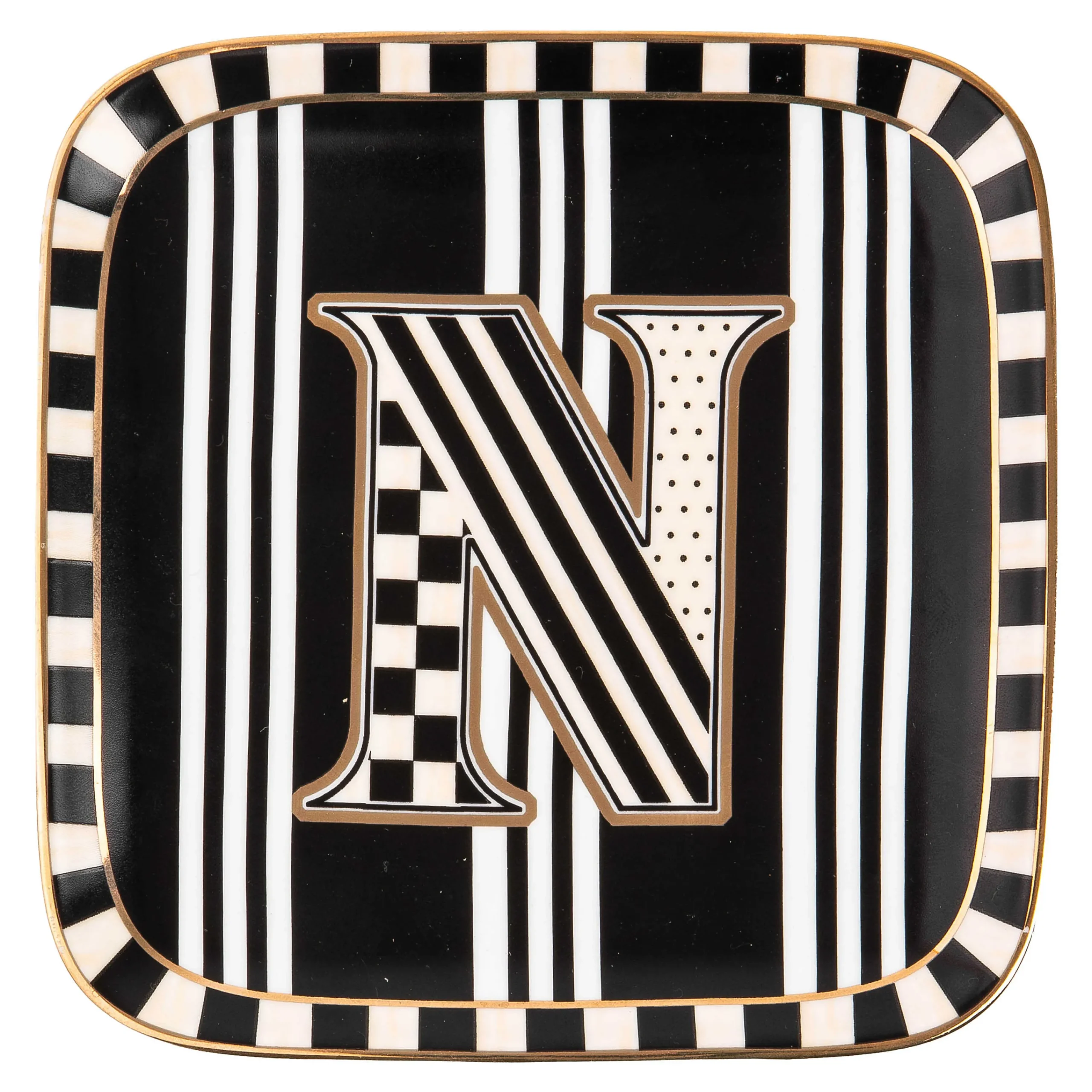 MacKenzie-Childs Monogram Dish - N| Dinnerware & Flatware