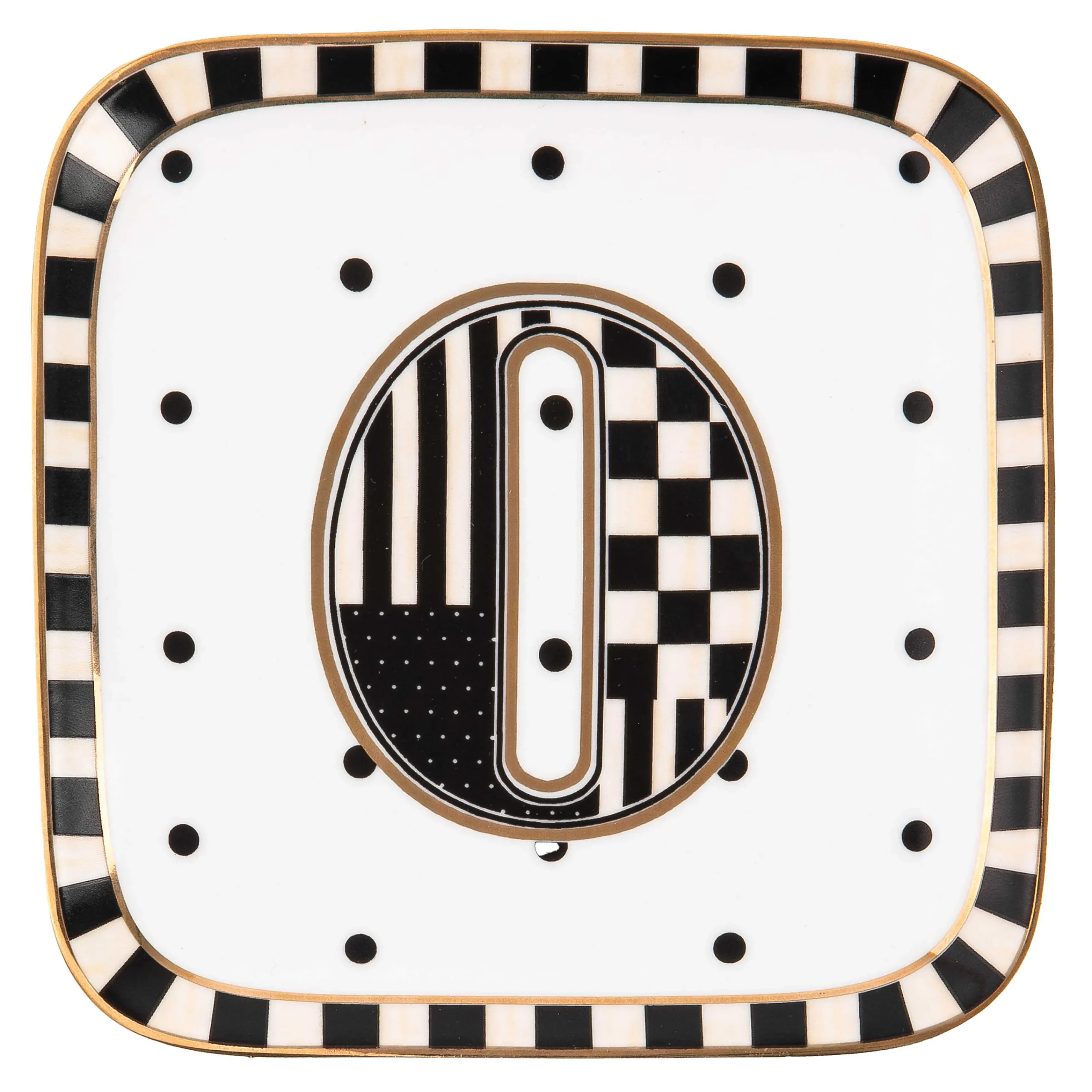 MacKenzie-Childs Monogram Dish - O| Dinnerware & Flatware
