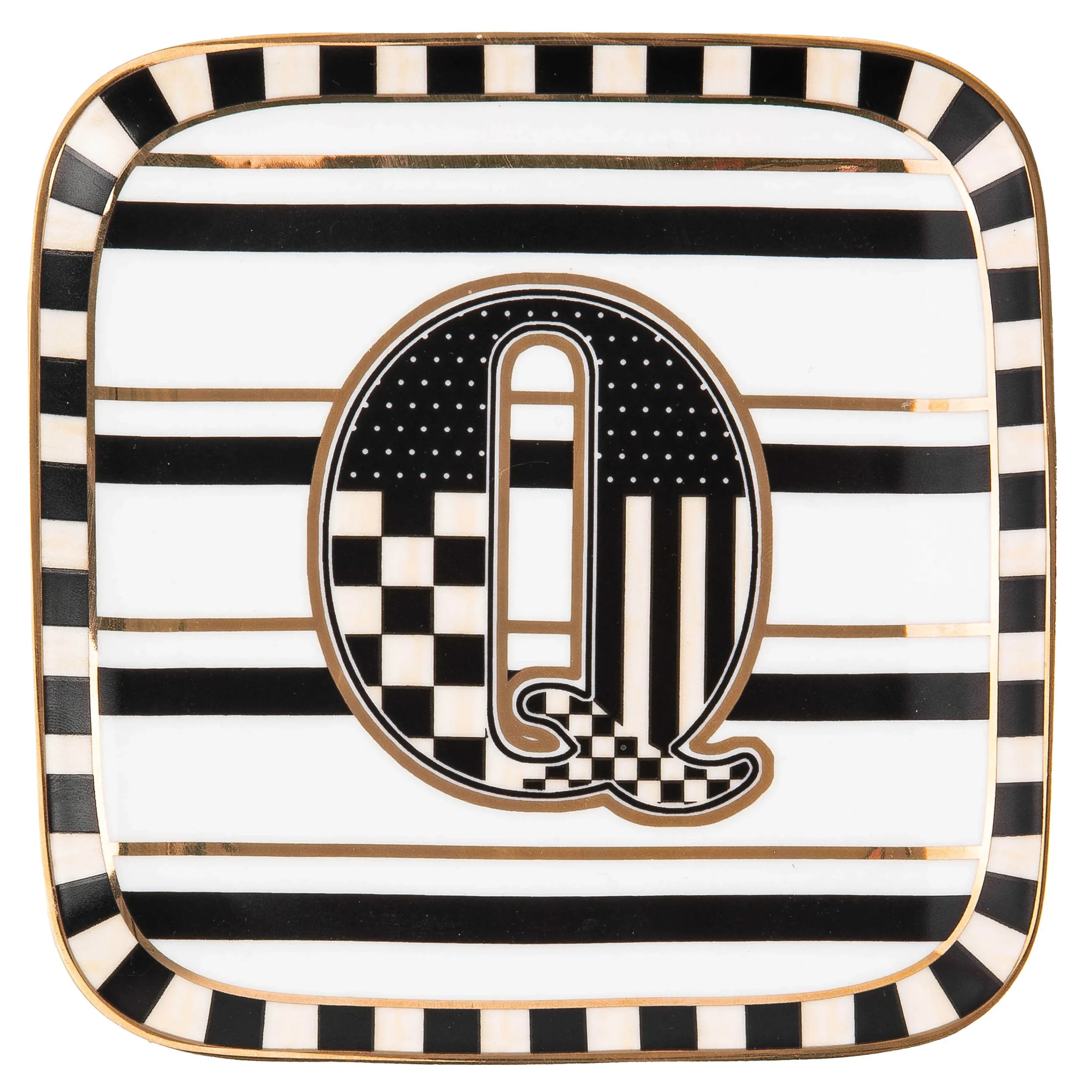 MacKenzie-Childs Monogram Dish - Q| Dinnerware & Flatware