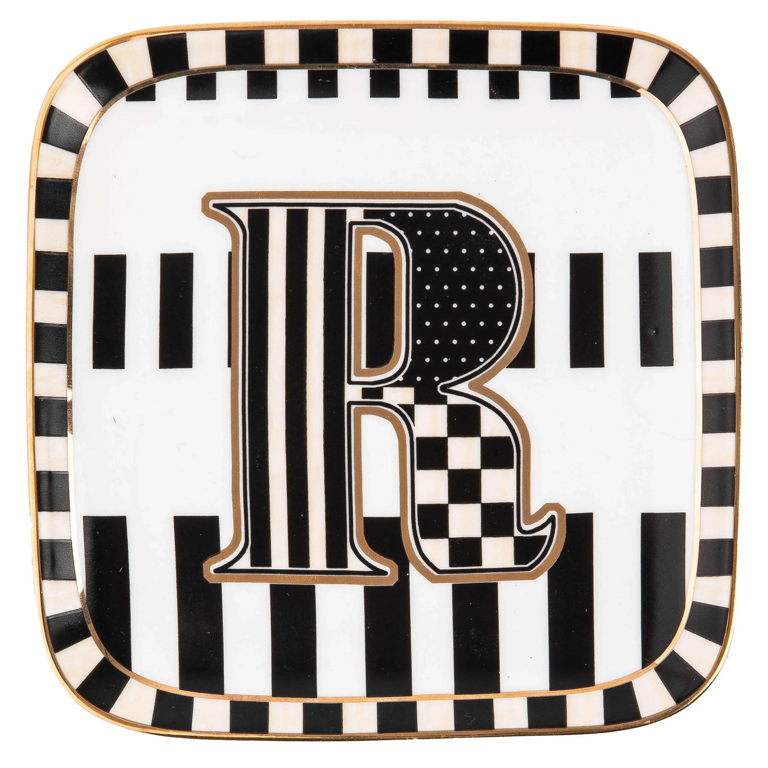 MacKenzie-Childs Monogram Dish - R| Dinnerware & Flatware