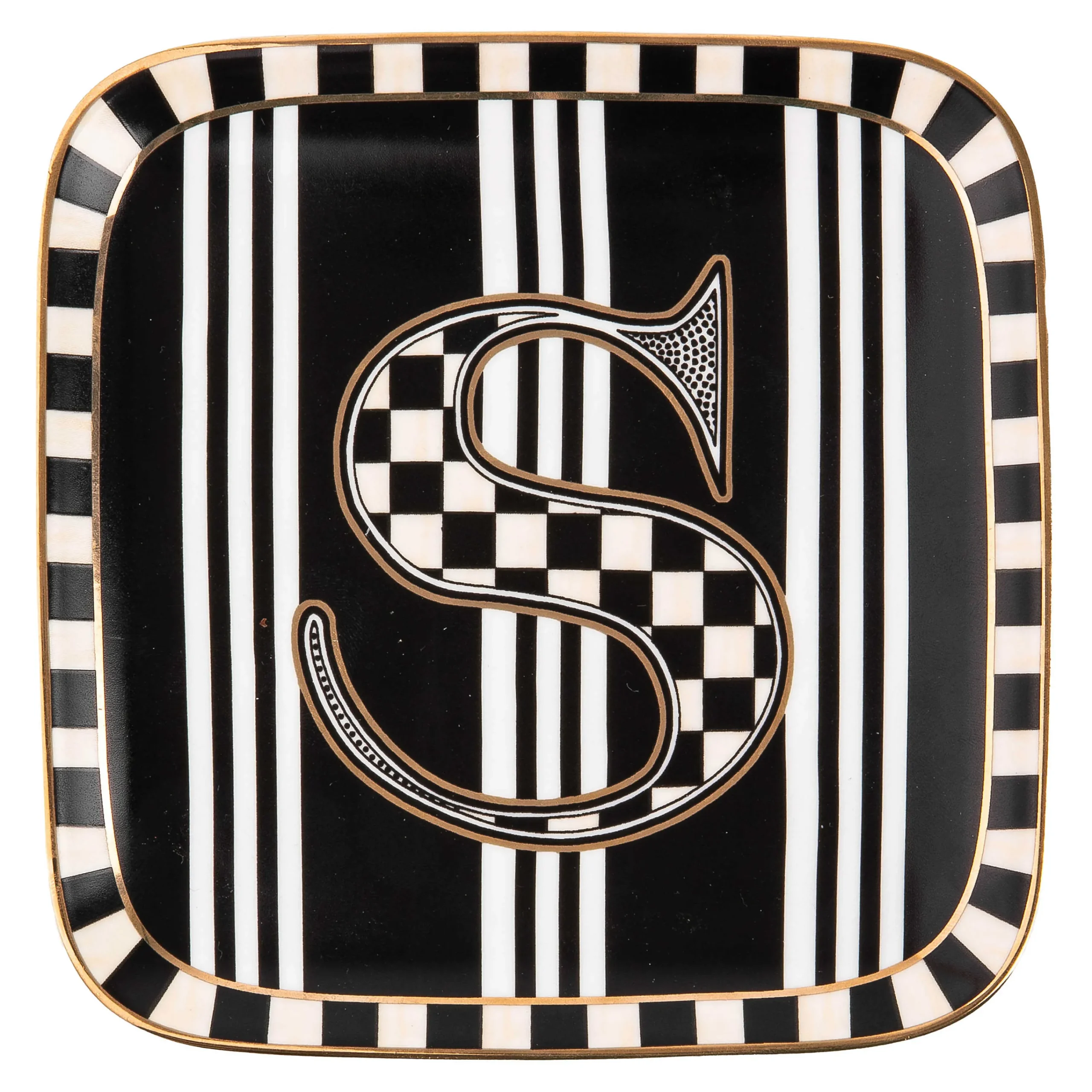 MacKenzie-Childs Monogram Dish - S| Dinnerware & Flatware
