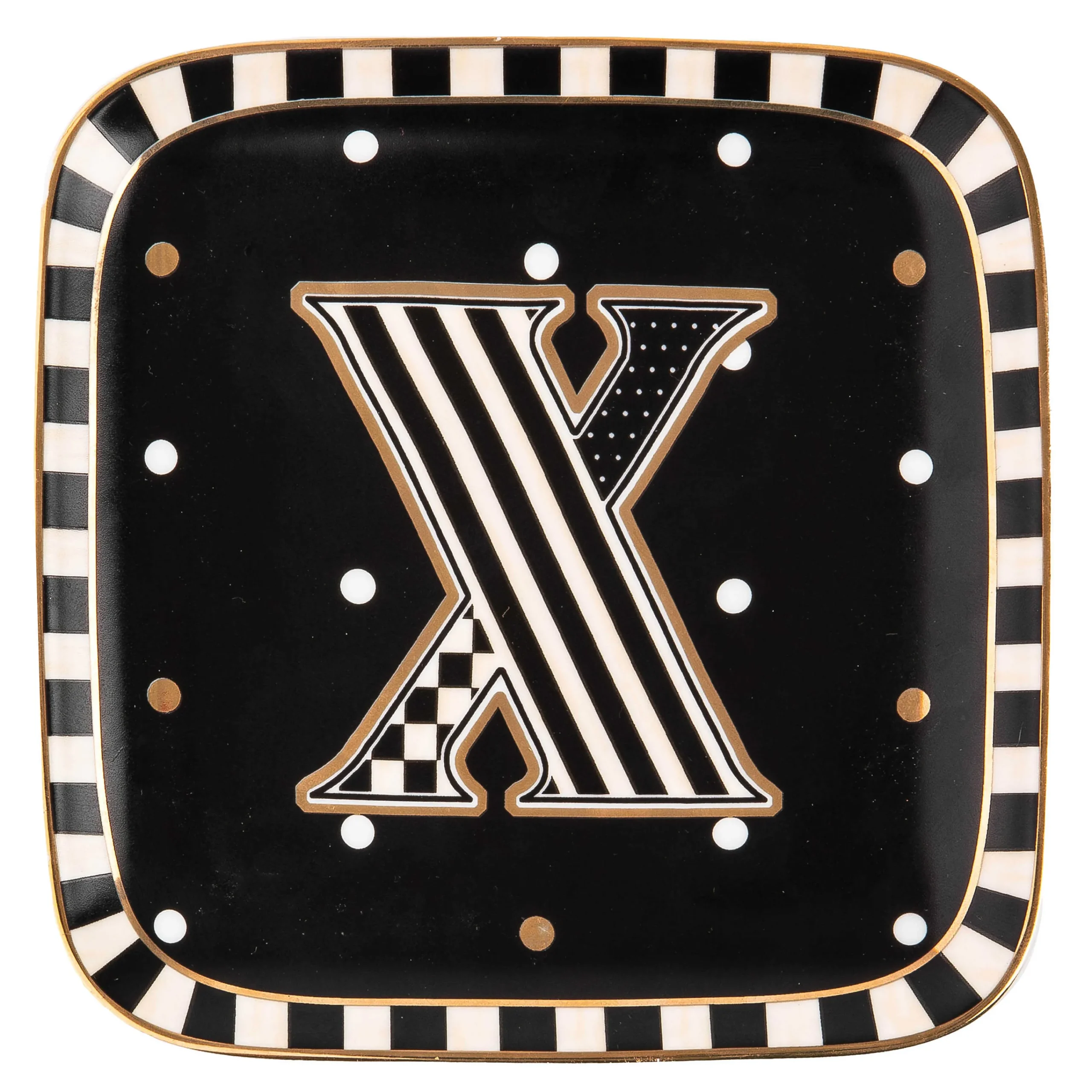 MacKenzie-Childs Monogram Dish - X| Dinnerware & Flatware