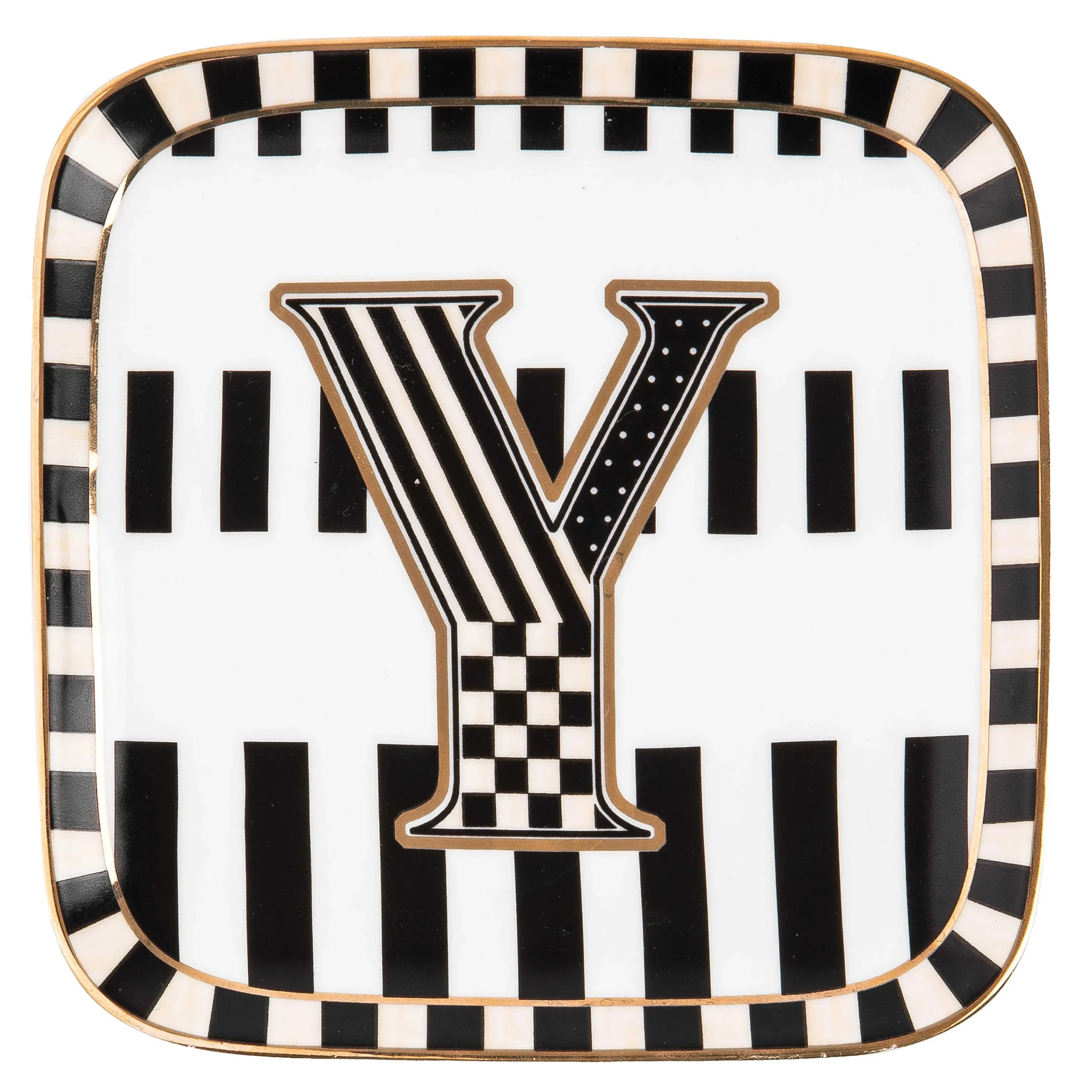 MacKenzie-Childs Monogram Dish - Y| Dinnerware & Flatware