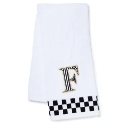 MacKenzie-Childs Monogram F Check Hand Towel| Bath & Bath Accessories