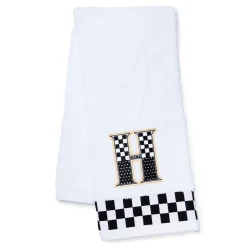 MacKenzie-Childs Monogram H Check Hand Towel| Bath & Bath Accessories