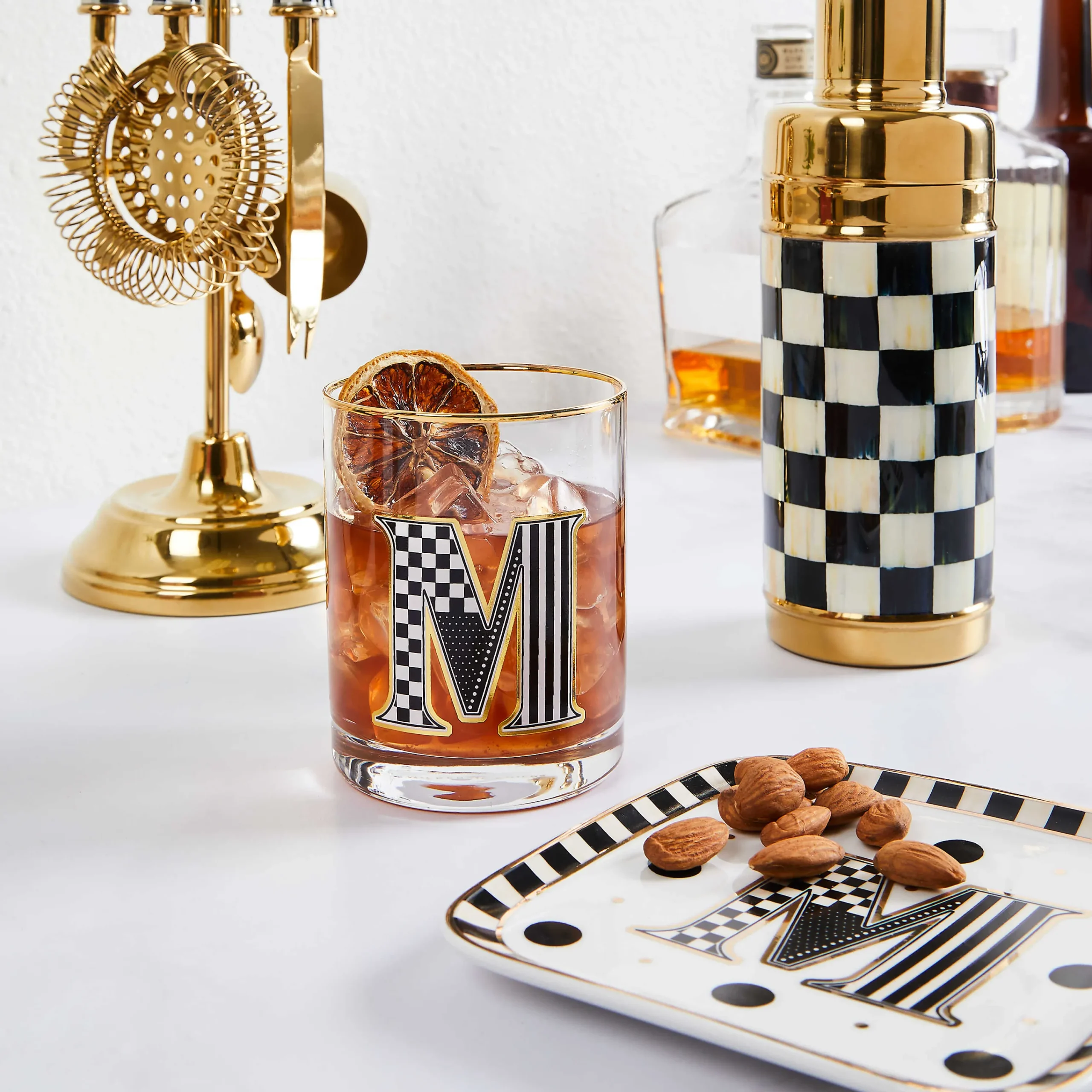 MacKenzie-Childs Monogram Tumbler - R| Holiday|Drinkware