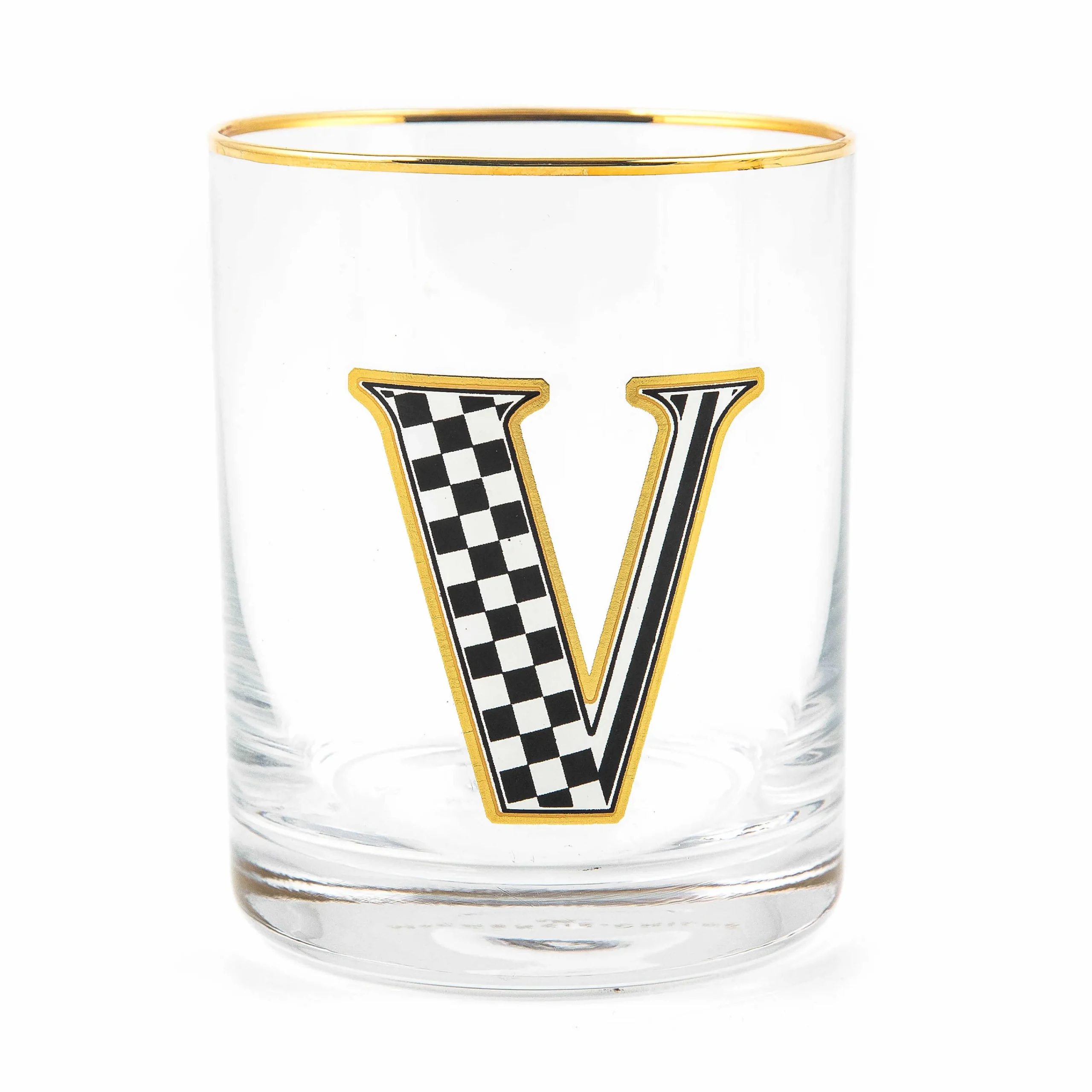 MacKenzie-Childs Monogram Tumbler - V| Holiday|Drinkware