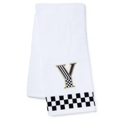 MacKenzie-Childs Monogram Y Check Hand Towel| Bath & Bath Accessories