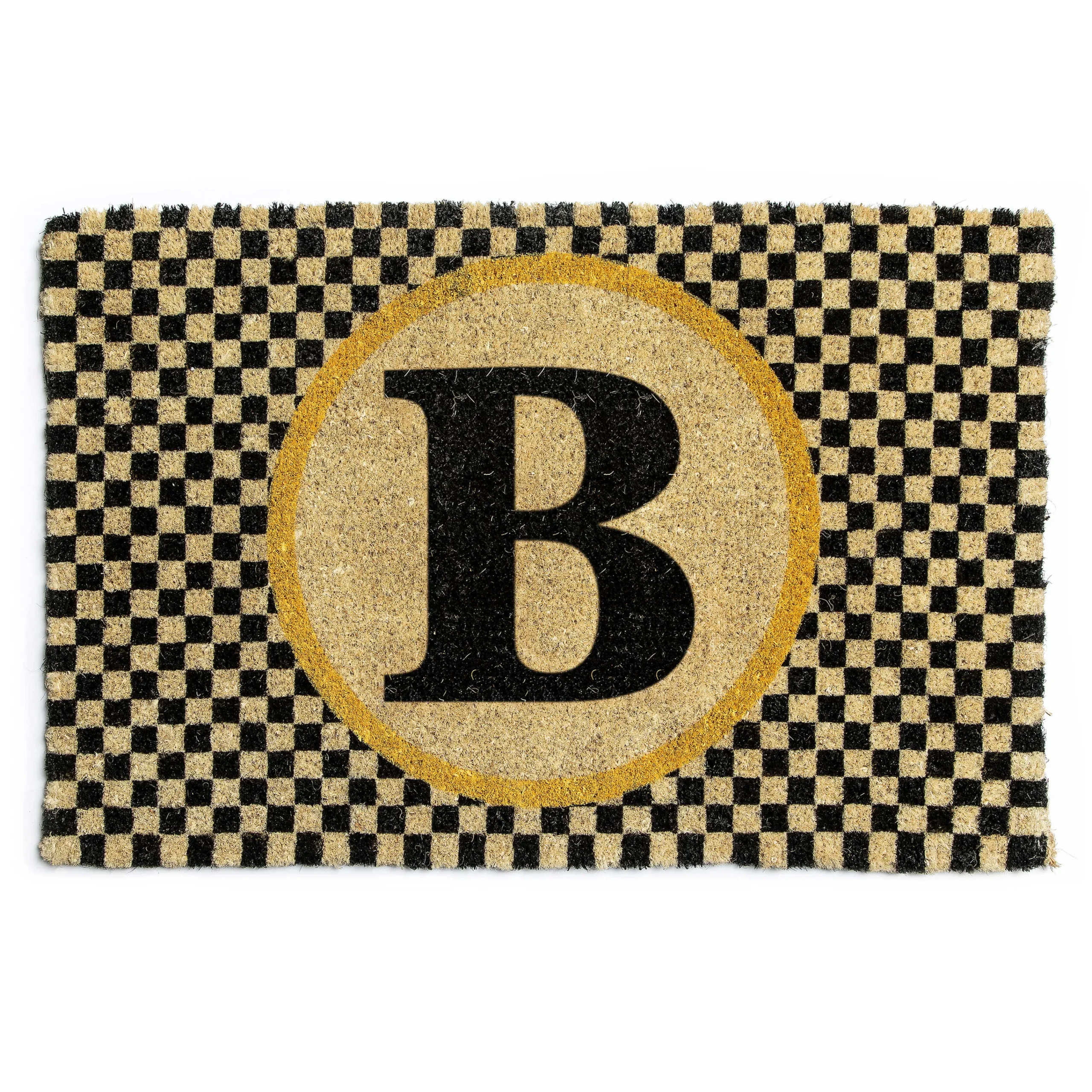 MacKenzie-Childs Monogrammed B Entrance Mat| Outdoor|Rugs