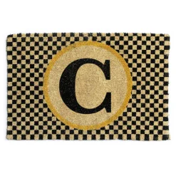MacKenzie-Childs Monogrammed C Entrance Mat| Outdoor|Rugs