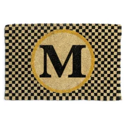 MacKenzie-Childs Monogrammed M Entrance Mat| Outdoor|Rugs
