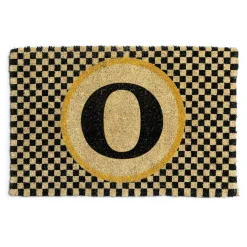 MacKenzie-Childs Monogrammed O Entrance Mat| Outdoor|Rugs